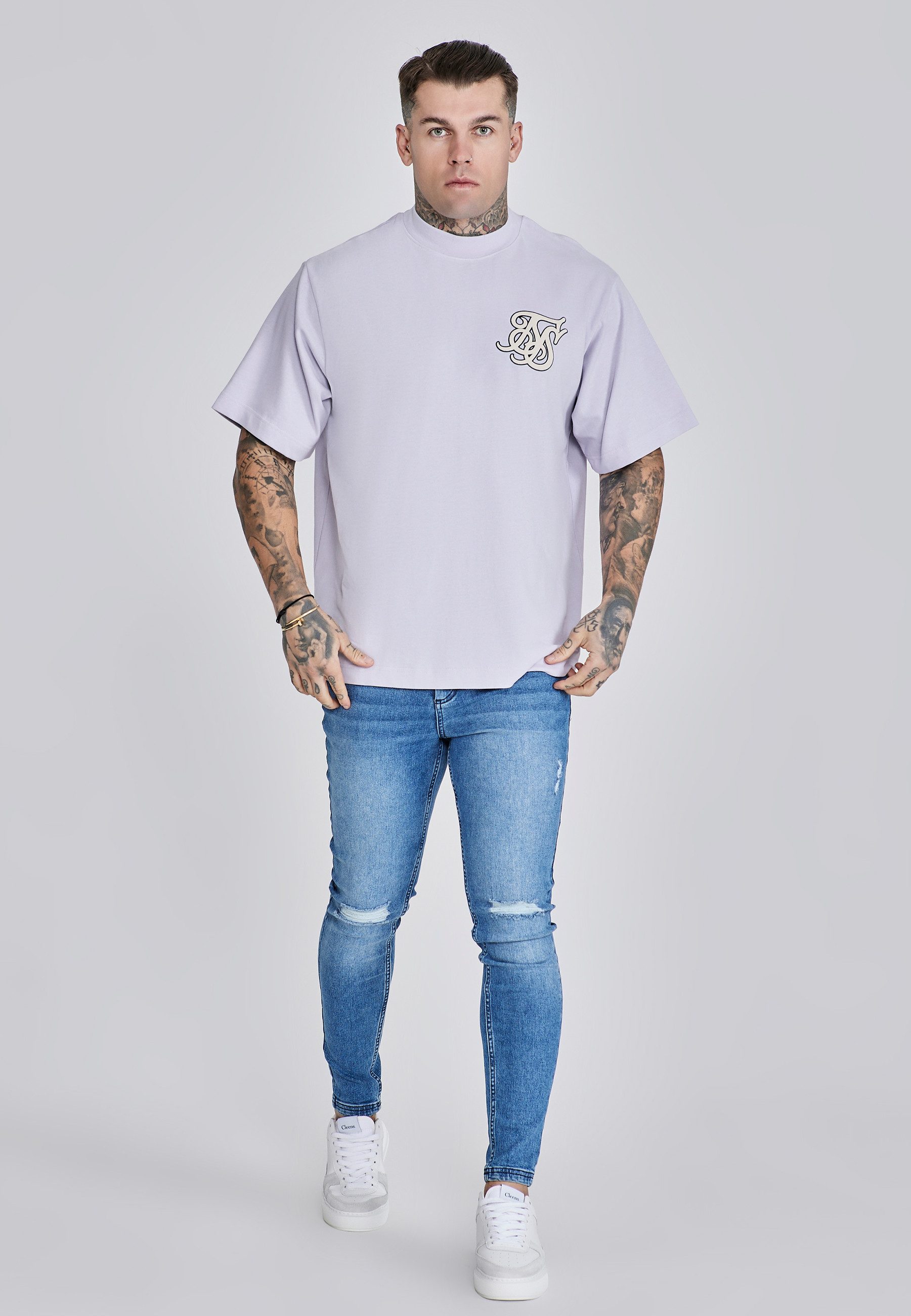 Siksilk T-Shirt SikSilk Herren Oversized T-Shirt