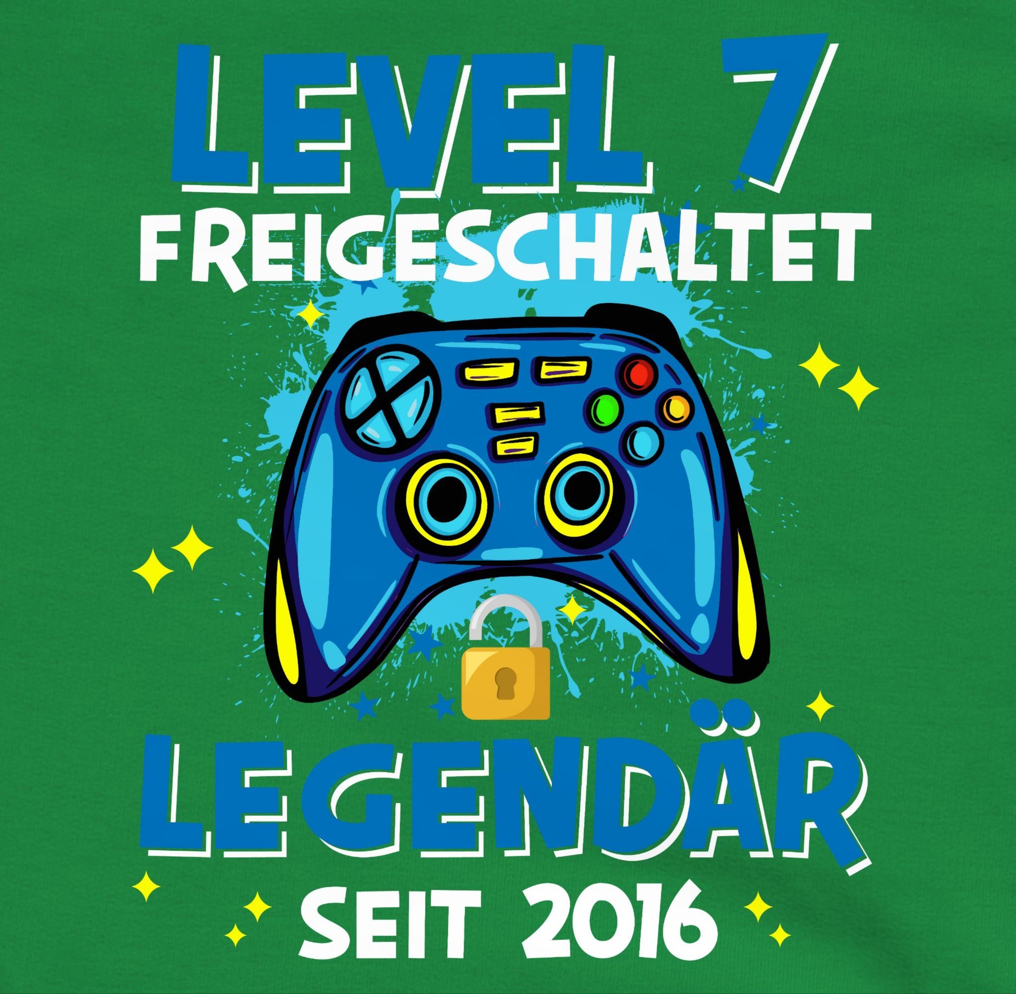 seit 2016 Grün freigeschaltet Legendär Sweatshirt Level 4 Shirtracer 7. 7 Geburtstag