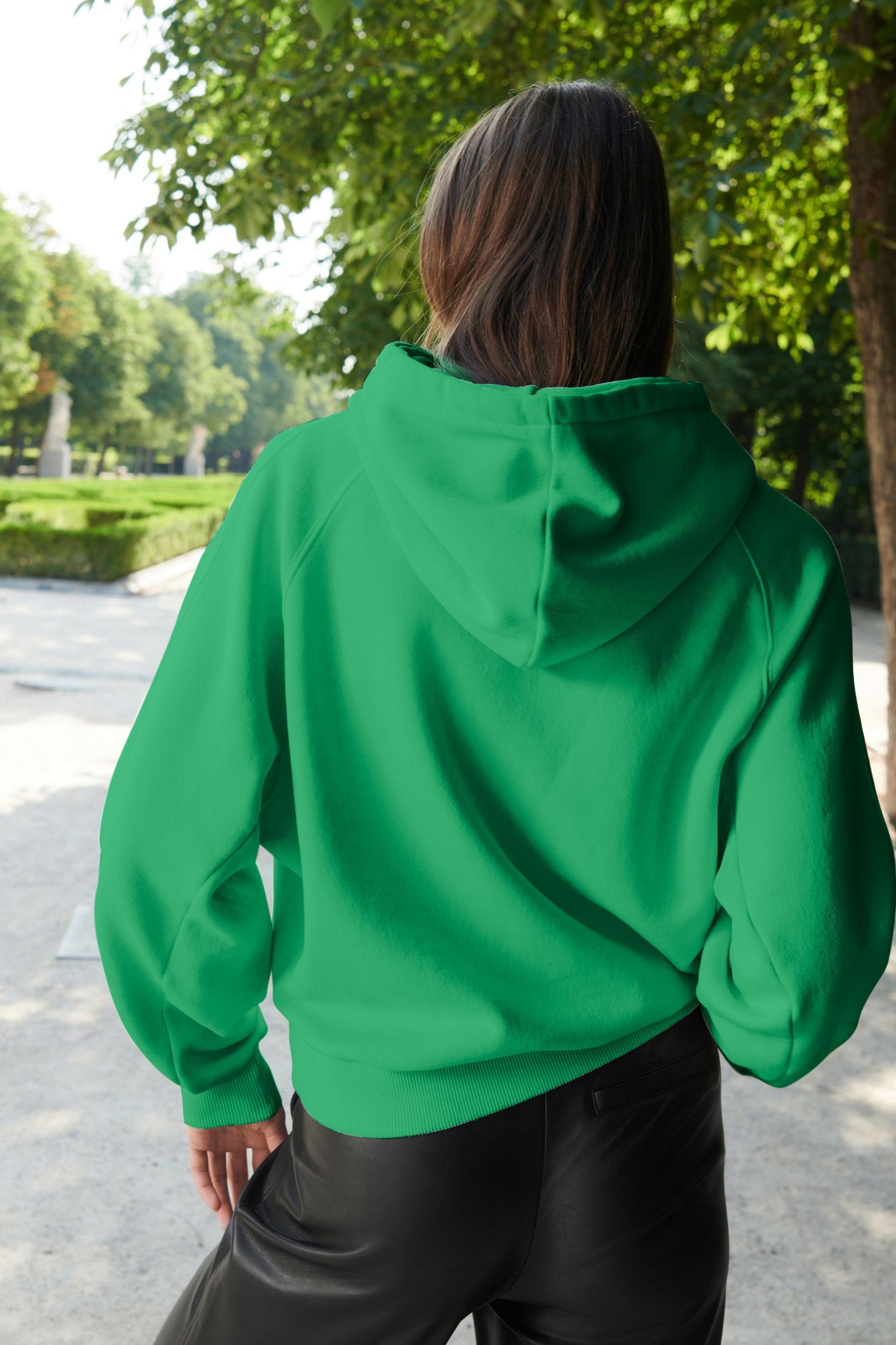 Kapuzenpullover Moderner Kapuzensweatshirt Next zum (1-tlg) Green Überziehen
