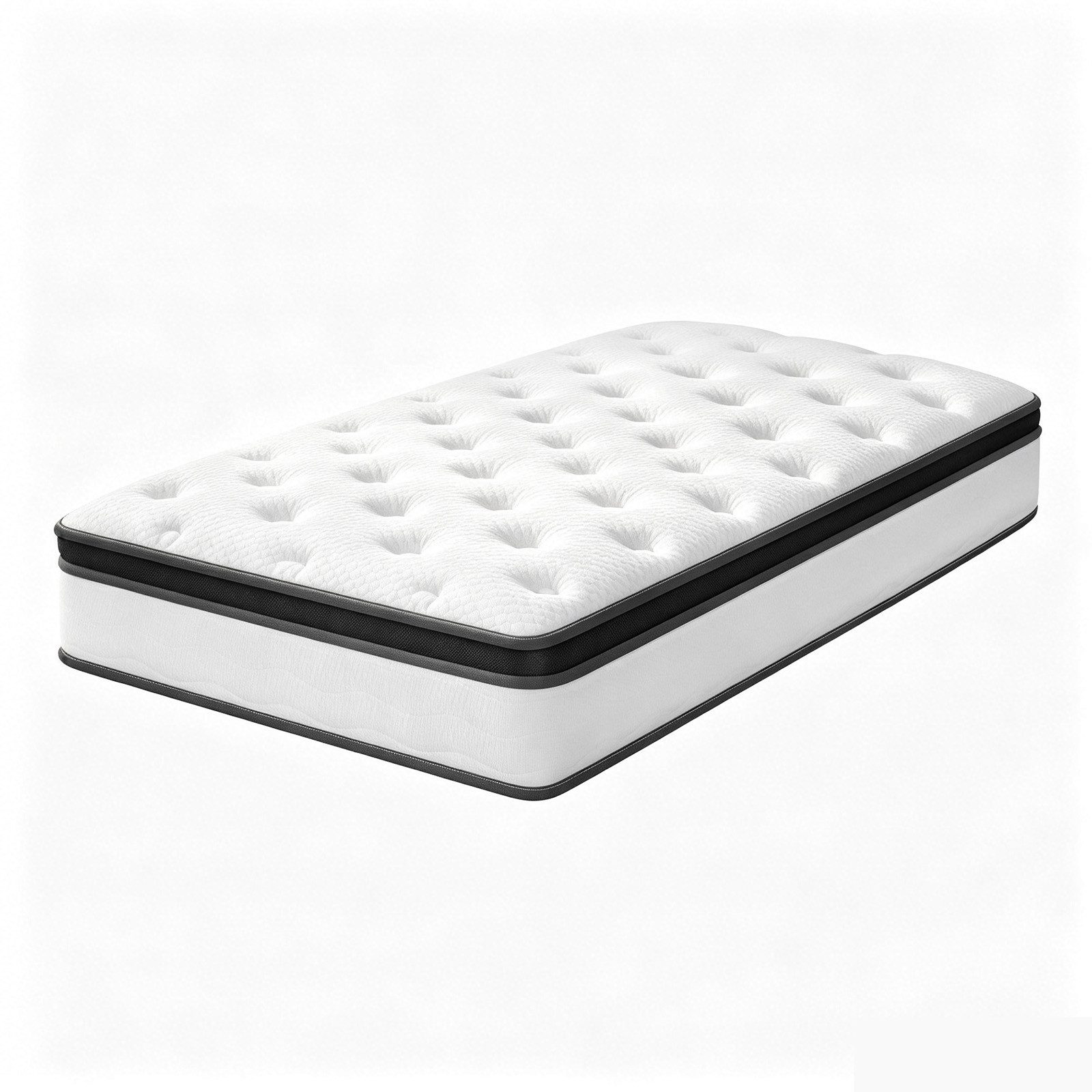 Taschenfederkernmatratze, Woltu, 24 cm hoch, Taschenfederkernmatratze, ergonomisch und atmungsaktiv für Einzelbett