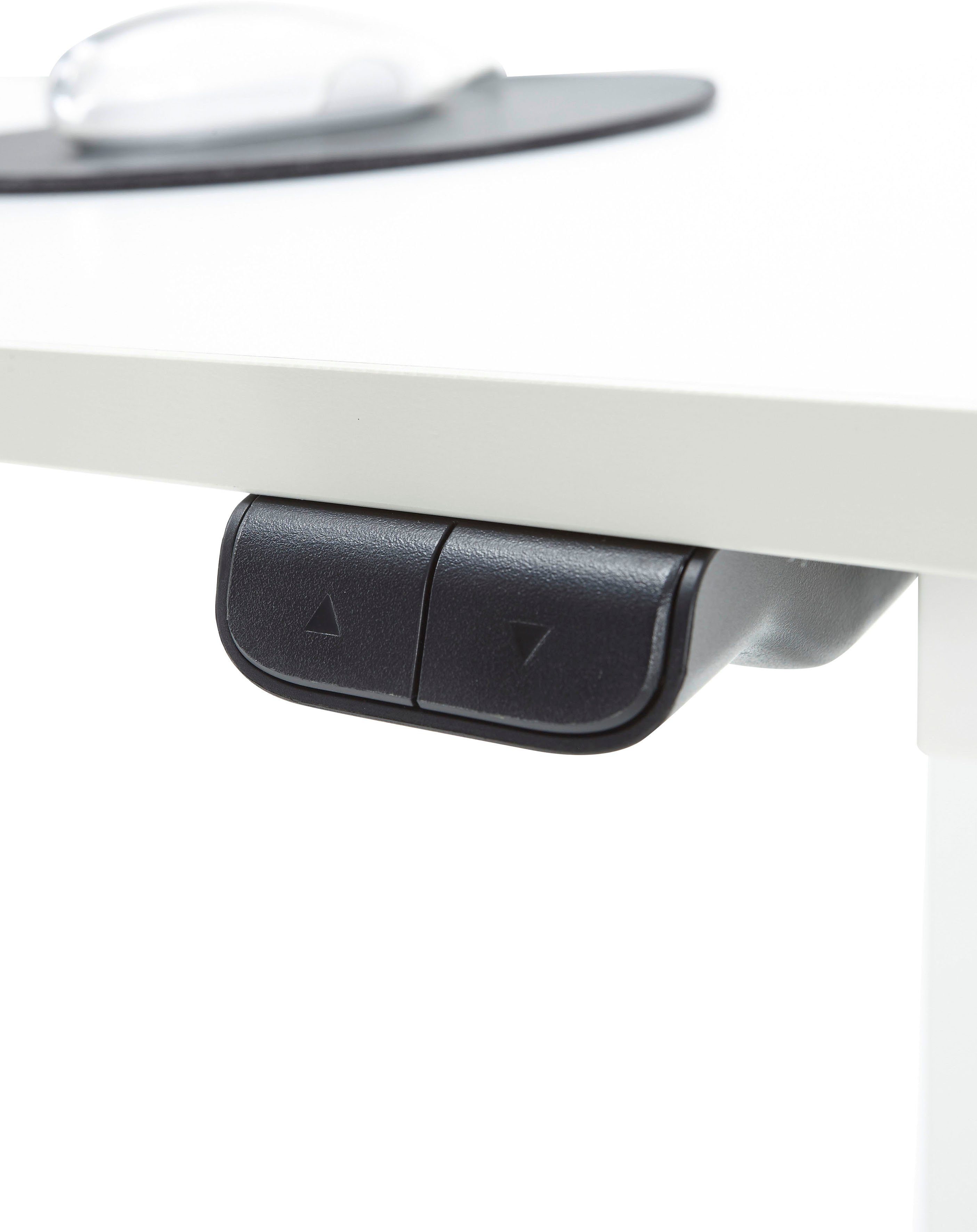 MCA furniture Schreibtisch Nakuru, elektrisch Weiß | | cm, 120 höhenverstellbar von 72-122 Breite Weiß Weiß cm