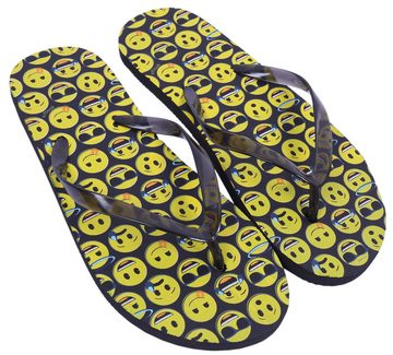 Sarcia.eu Schwarz-gelbe Flip-Flops mit Emoticons gemustert 28-29 EU Badezehentrenner