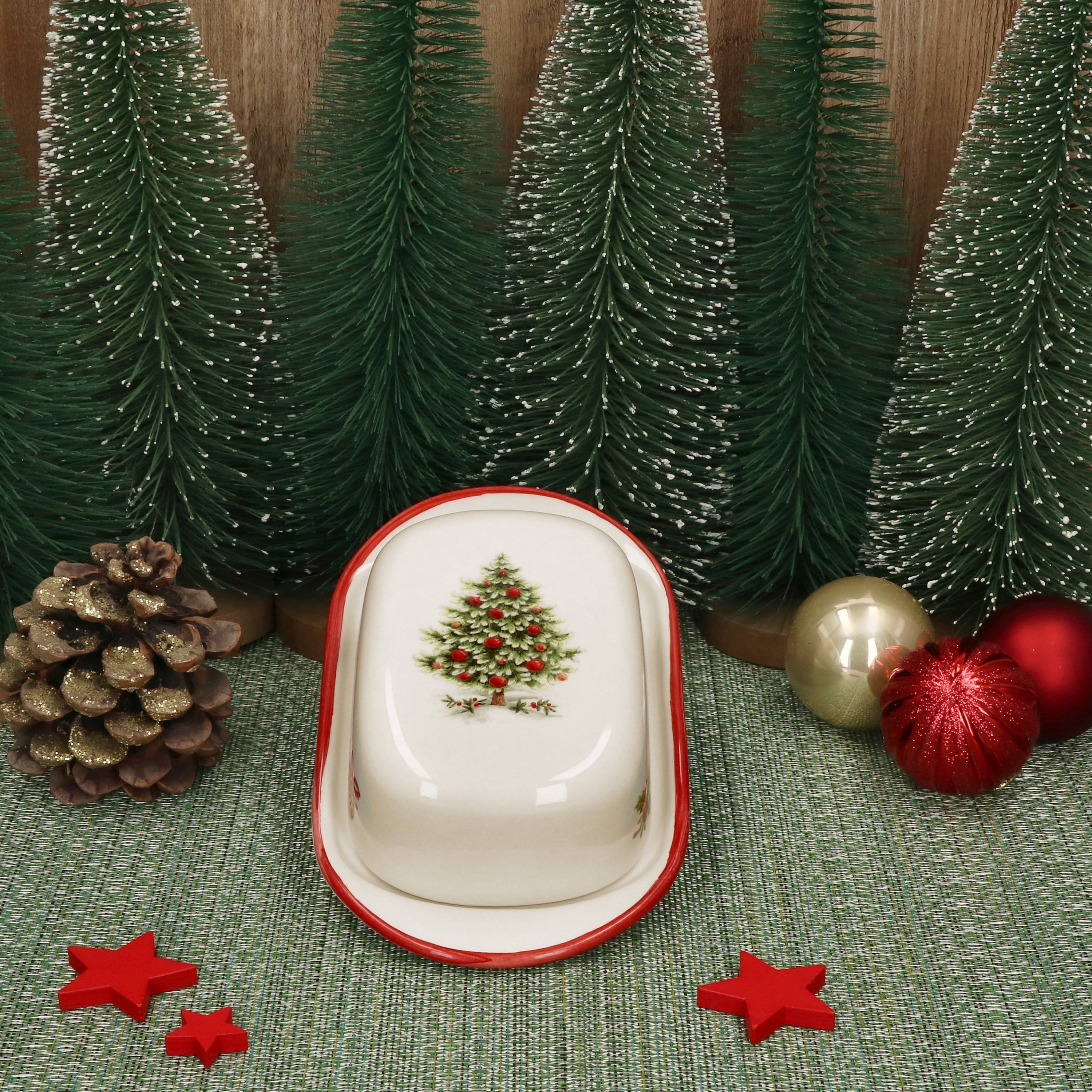 MamboCat Butterdose Maestro Natale Butterdose mit Deckel für 250g Butter-Teller Keramik, Keramik – Bild 5 von 5