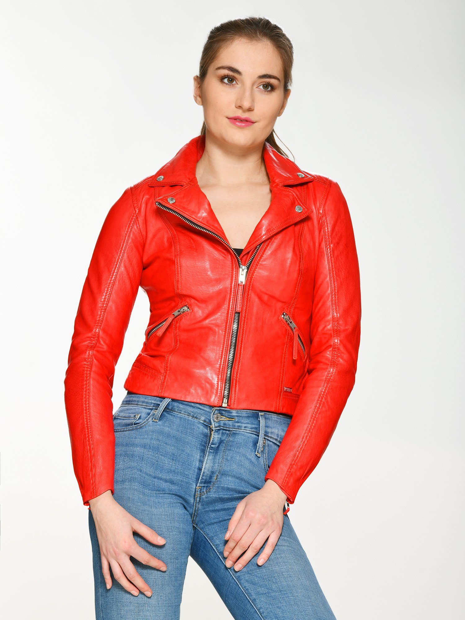 31019198 flame MUSTANG red Lederjacke