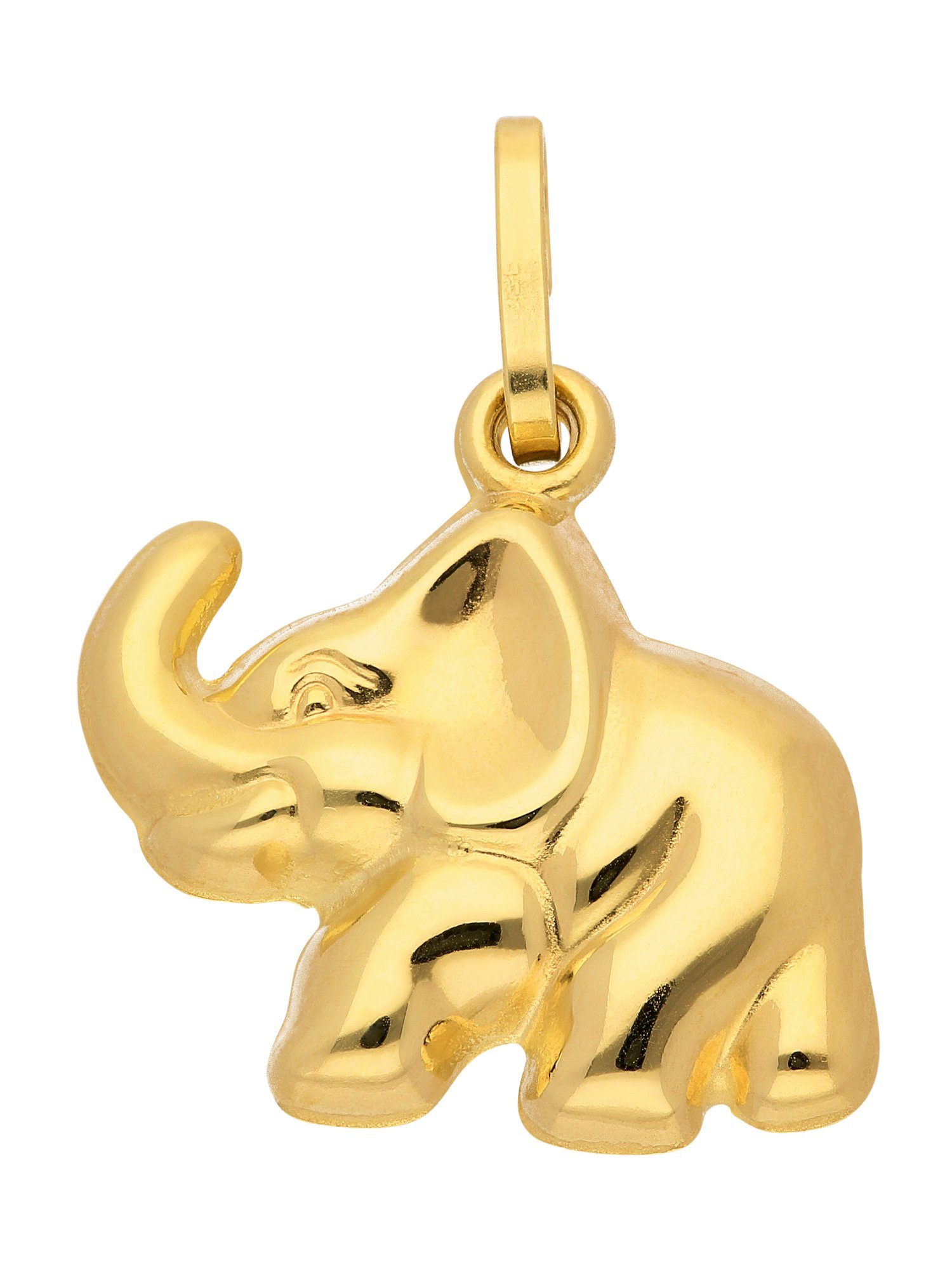 Kettenanhänger Goldschmuck Elefant, Anhänger Damen 333 Gold für Adelia´s