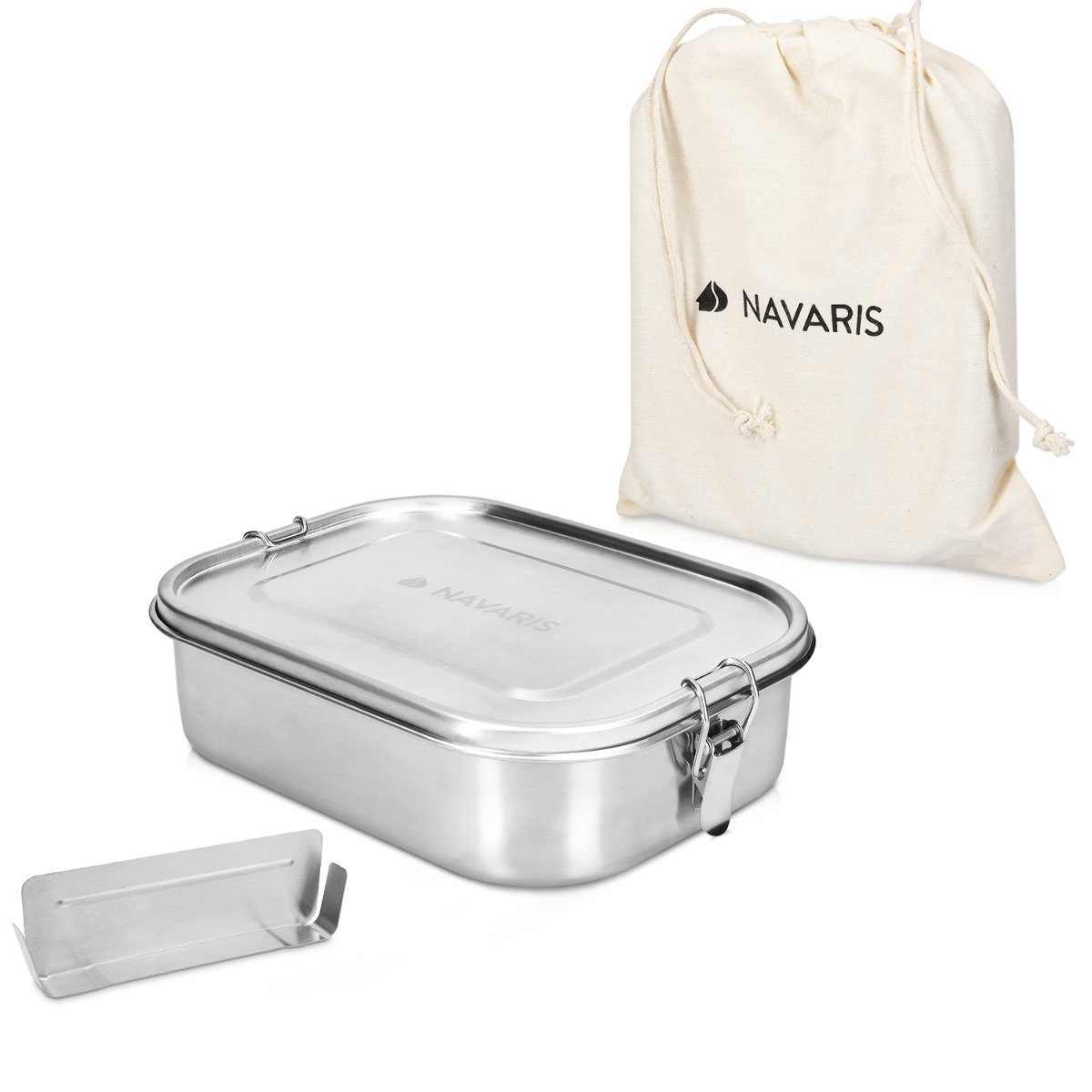 Navaris Lunchbox, Edelstahl, (1-tlg), Brotdose Lunch Box Brotbox aus  Edelstahl 1400 ml - Vesperdose Box Metall Behälter - auslaufsicher -  spülmaschinenfest online kaufen | OTTO