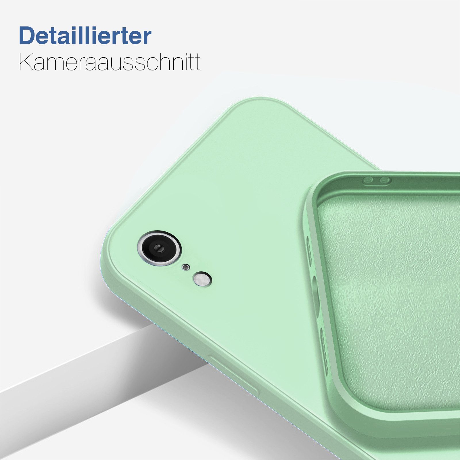Tec-Expert Handyhülle SoftGrip Cover Hülle für Apple iPhone XR, Handy Case Bumper integrierter Kameraschutz flexibel