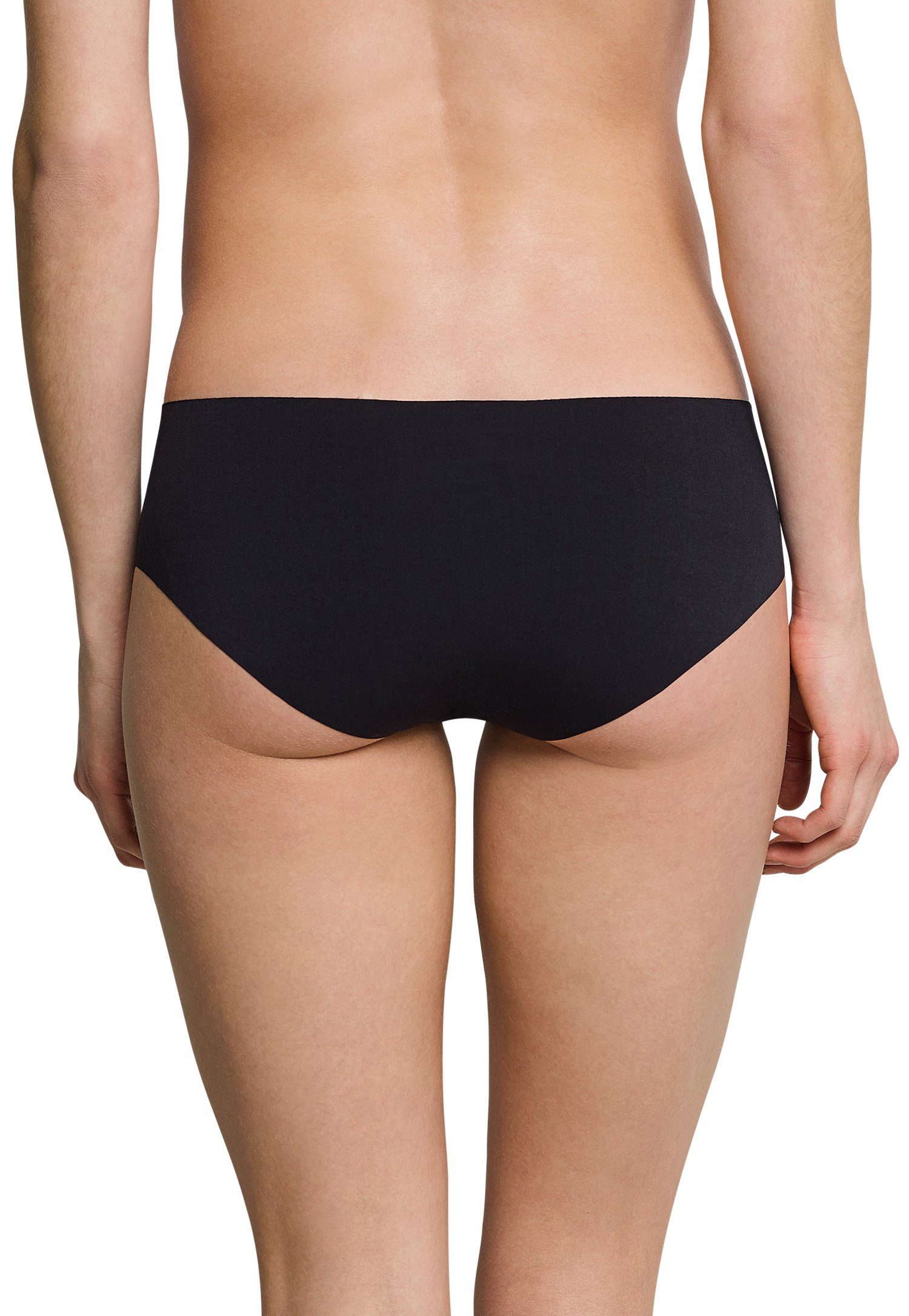 Damen Set) störende Slip Unterhose schwarz Seamless ohne nahtlos (Set, Nähte Schiesser 1-St., Panty/Shorts/Pants