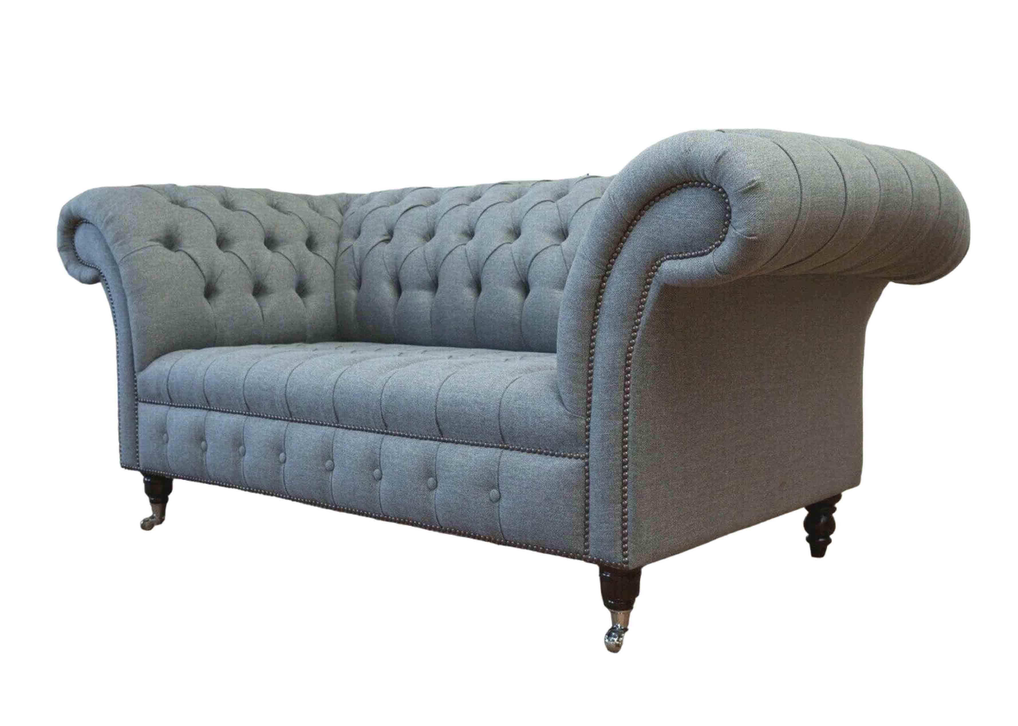 JVmoebel Chesterfield-Sofa, Sofa Zweisitzer Wohnzimmer Klassisch Design Sofas Textil