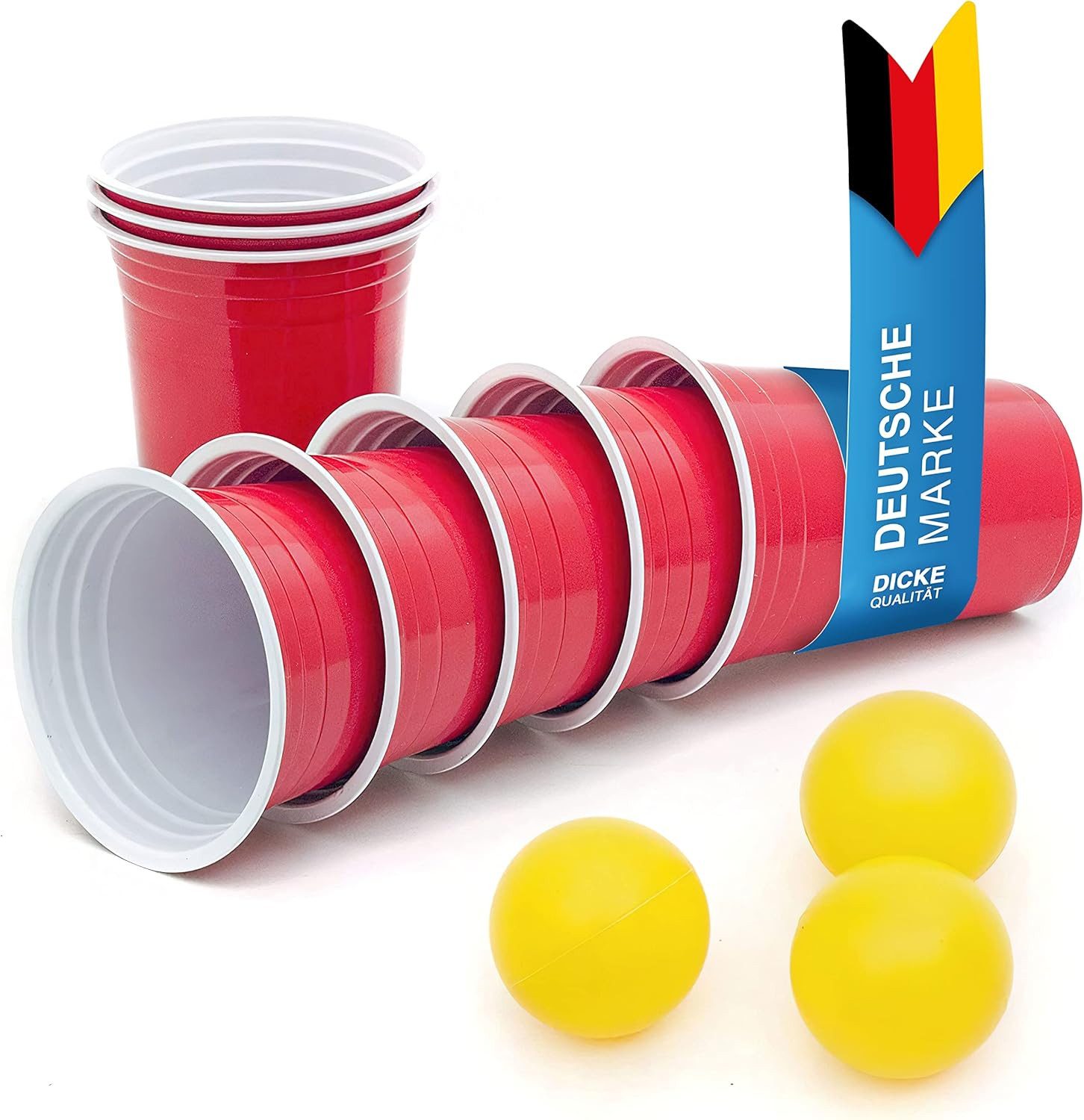 Goods+Gadgets Becher Partybecher Wiederverwendbare Red Cups Beer-Pong Becher, Plastikbecher, Trinkbecher Getränkebecher