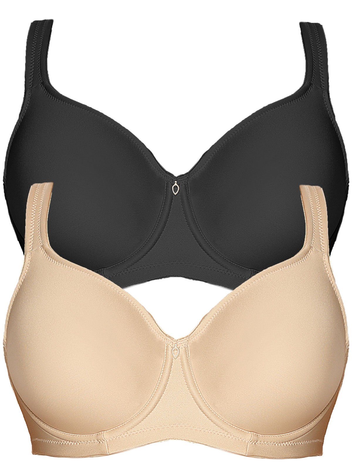 Viania Set: Minimizer-BH 2er Pack Minimizer Bügel BH Basic (Spar-Set, 2-tlg) nahtlos