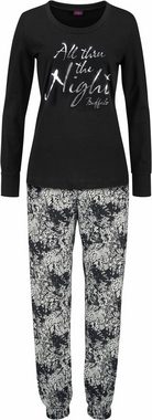 Buffalo Pyjama (2 tlg) gemusterte Hose mit Eingrifftaschen