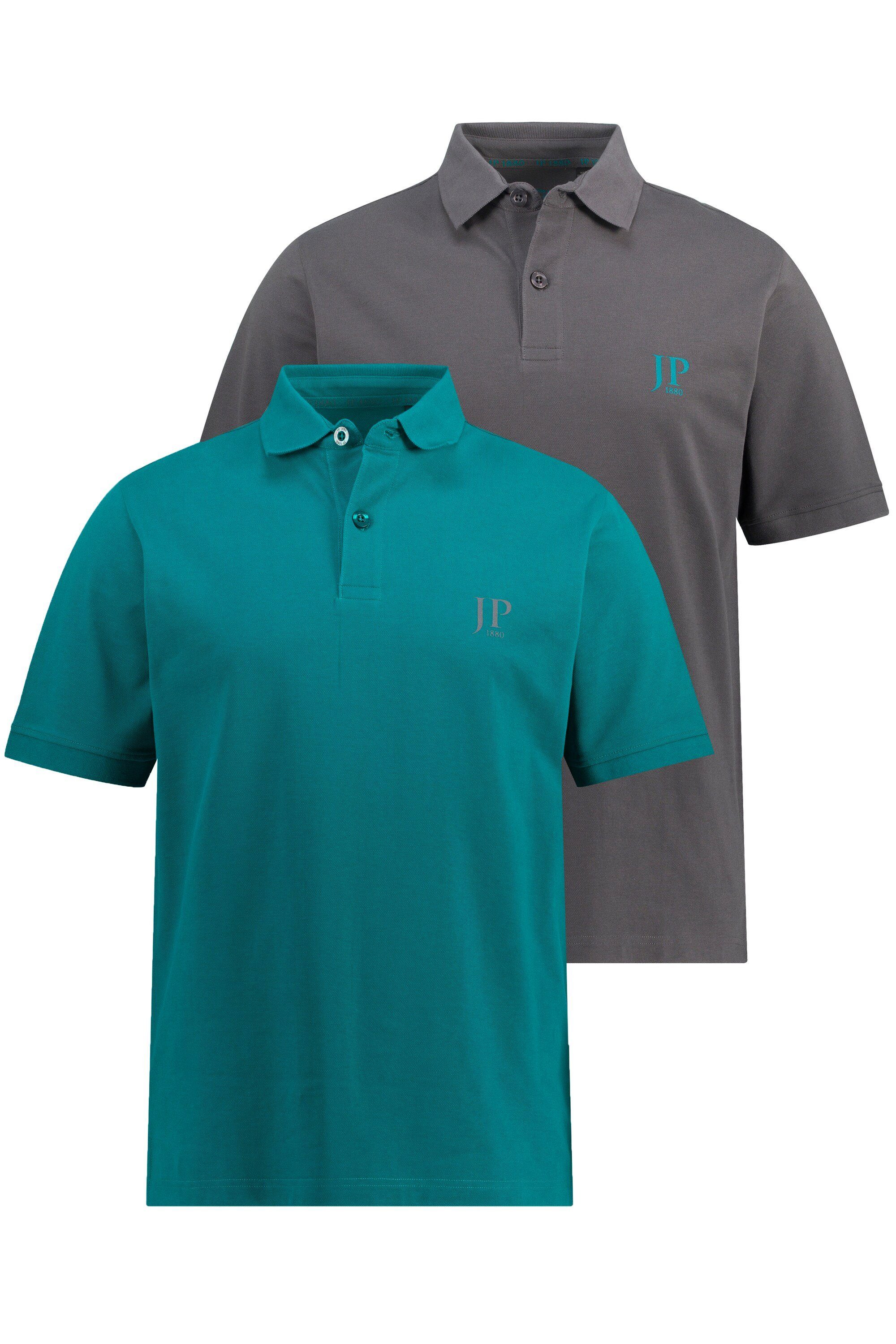 Poloshirt Poloshirts Basic 2er-Pack Piqué gekämmte Baumwolle