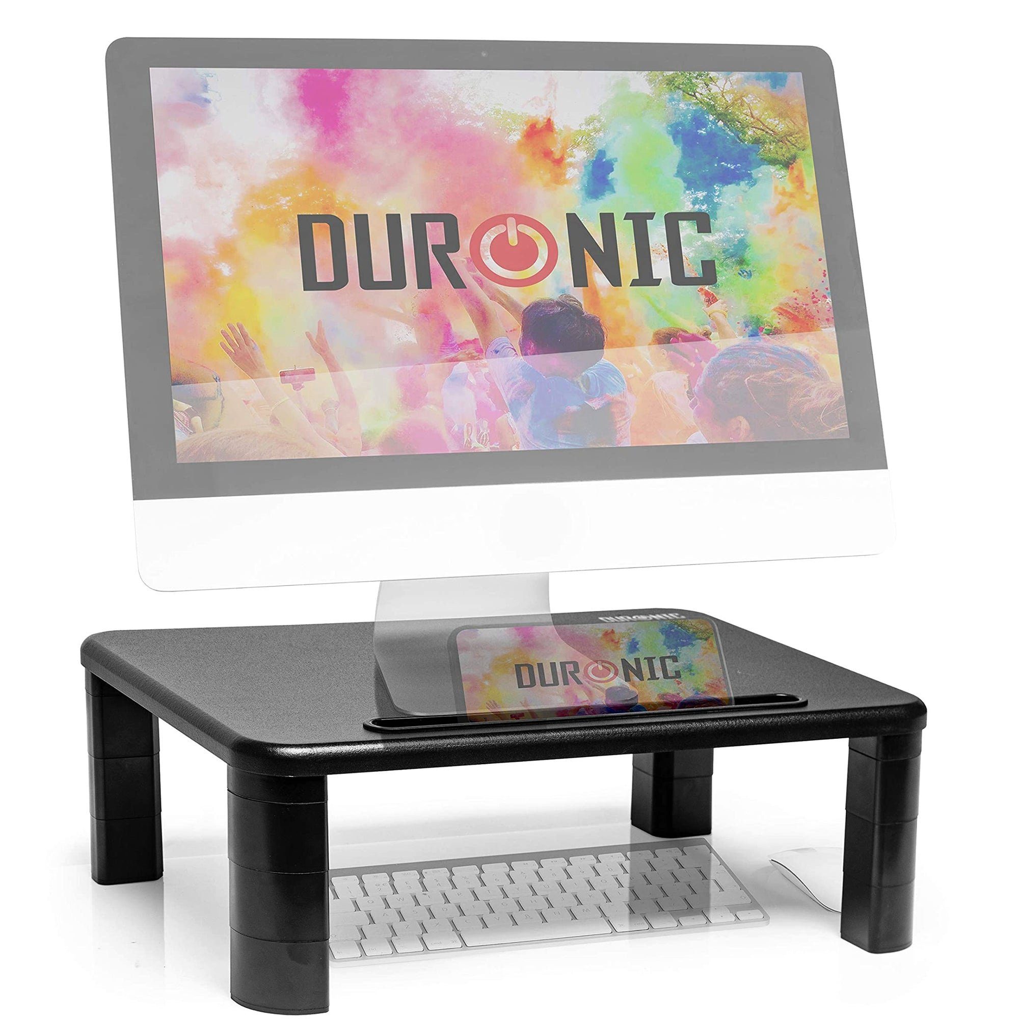 Duronic Monitorständer, (Ergonomischer Bildschirmständer Schreibtisch, Schreibtischaufsatz)