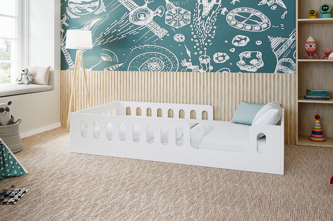 Kinderbett Montessori Bodenbett 160x80 / 180x80 cm
