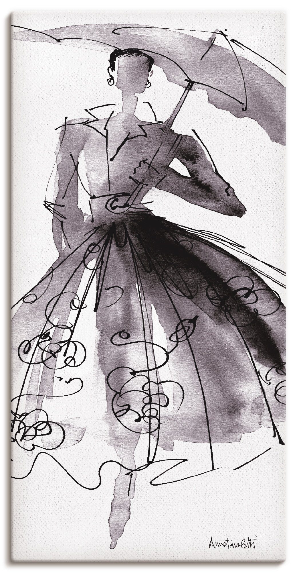 Artland Wandbild Mode Skizzenbuch VI, Mode (1 St), als Leinwandbild, Poster, Wandaufkleber in verschied. Größen