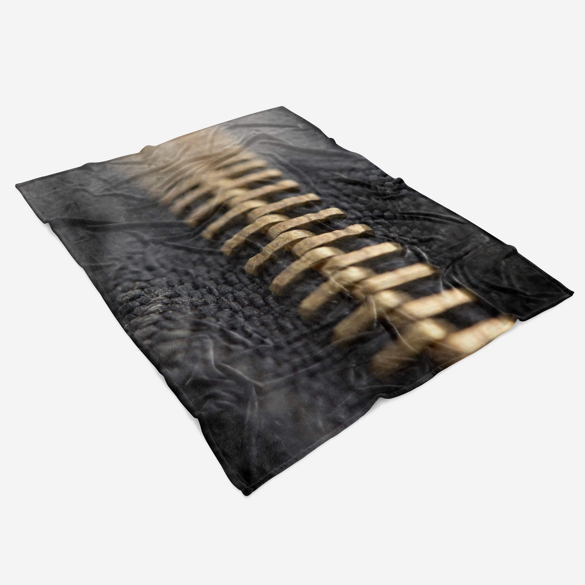 Sinus Art Handtücher Mak, Fotomotiv mit (1-St), Handtuch Saunatuch Baumwolle-Polyester-Mix Reißverschluss Strandhandtuch Kuscheldecke Handtuch