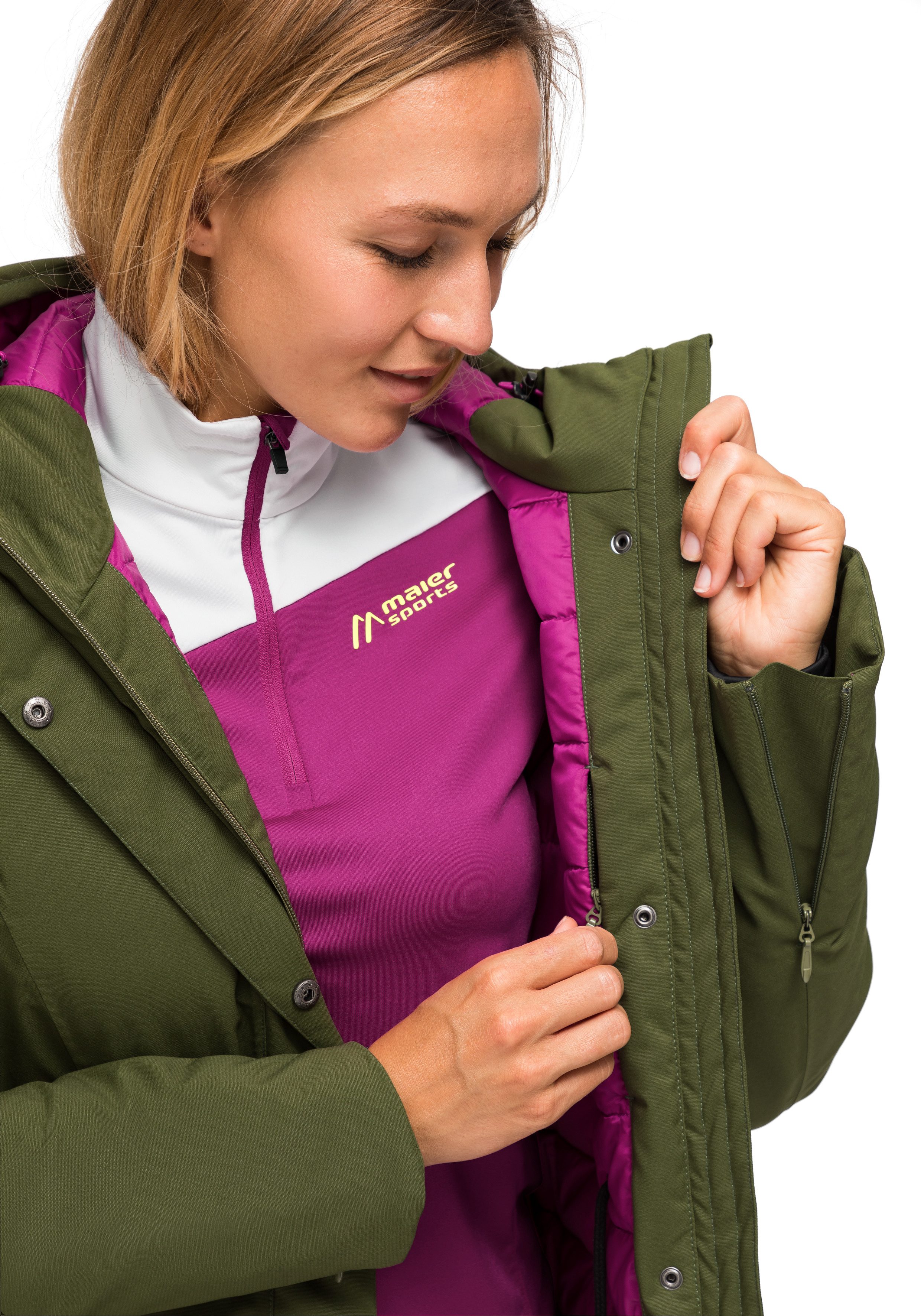 Maier Sports Funktionsjacke Henni Sportlicher Outdoormantel für Outdoor und City, leicht wattiert