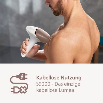 Philips IPL-Haarentferner Lumea S9000 BRI955/00, 450.000 Lichtimpulse, 3 Aufsätze (Körper, Gesicht und Präzisionsaufsatz), kabellos