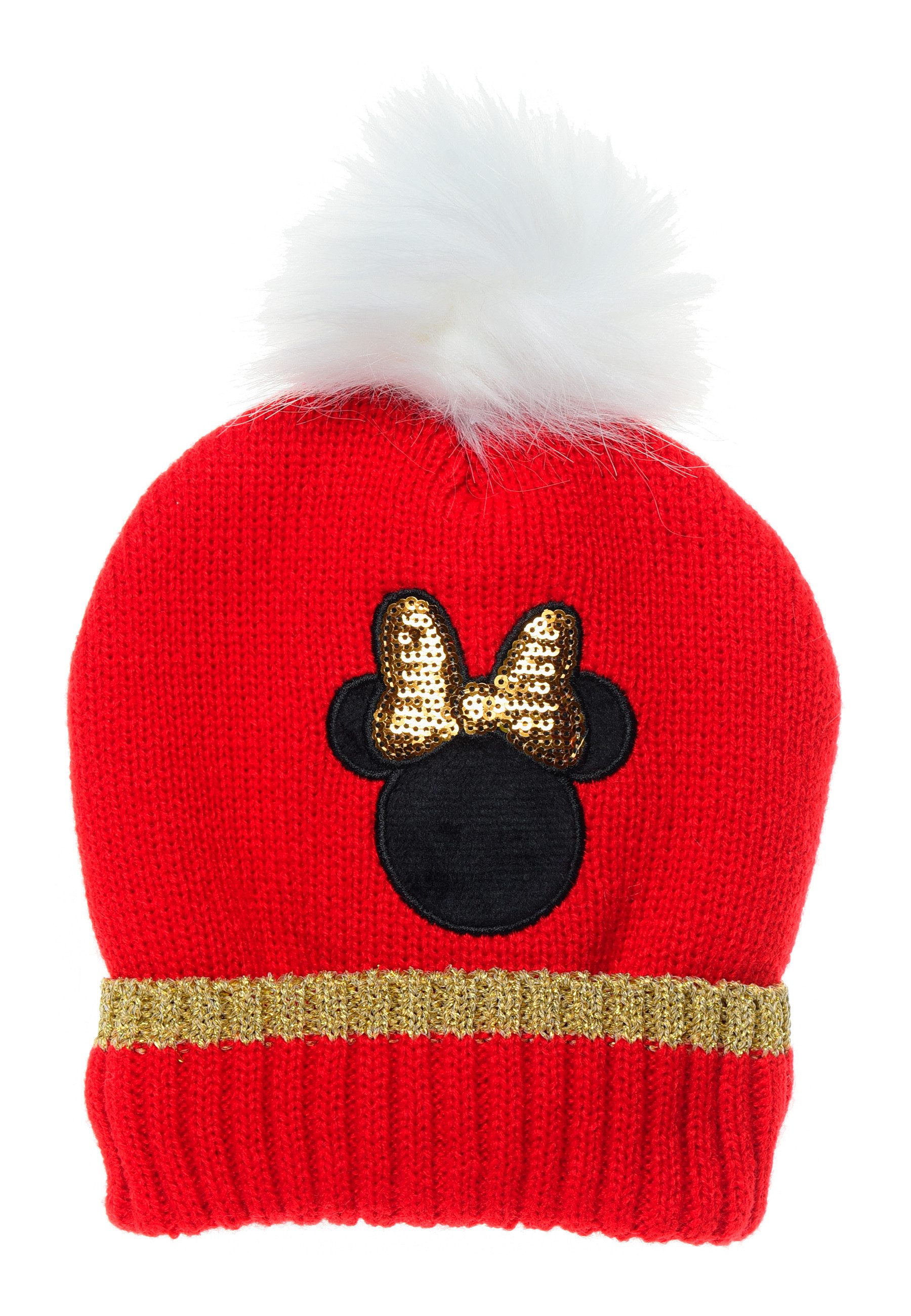 Bommelmütze Mädchen Kinder Winter-Mütze Bommelmütze