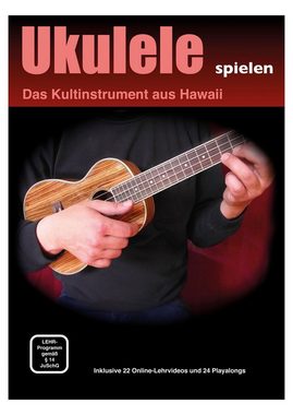 Classic Cantabile Ukulele US-50, Sopranukulele, Starter-Set, inkl. Tasche, Stimmgerät, Ersatzsaiten und Schule, Ukulele mit 12 Bünden