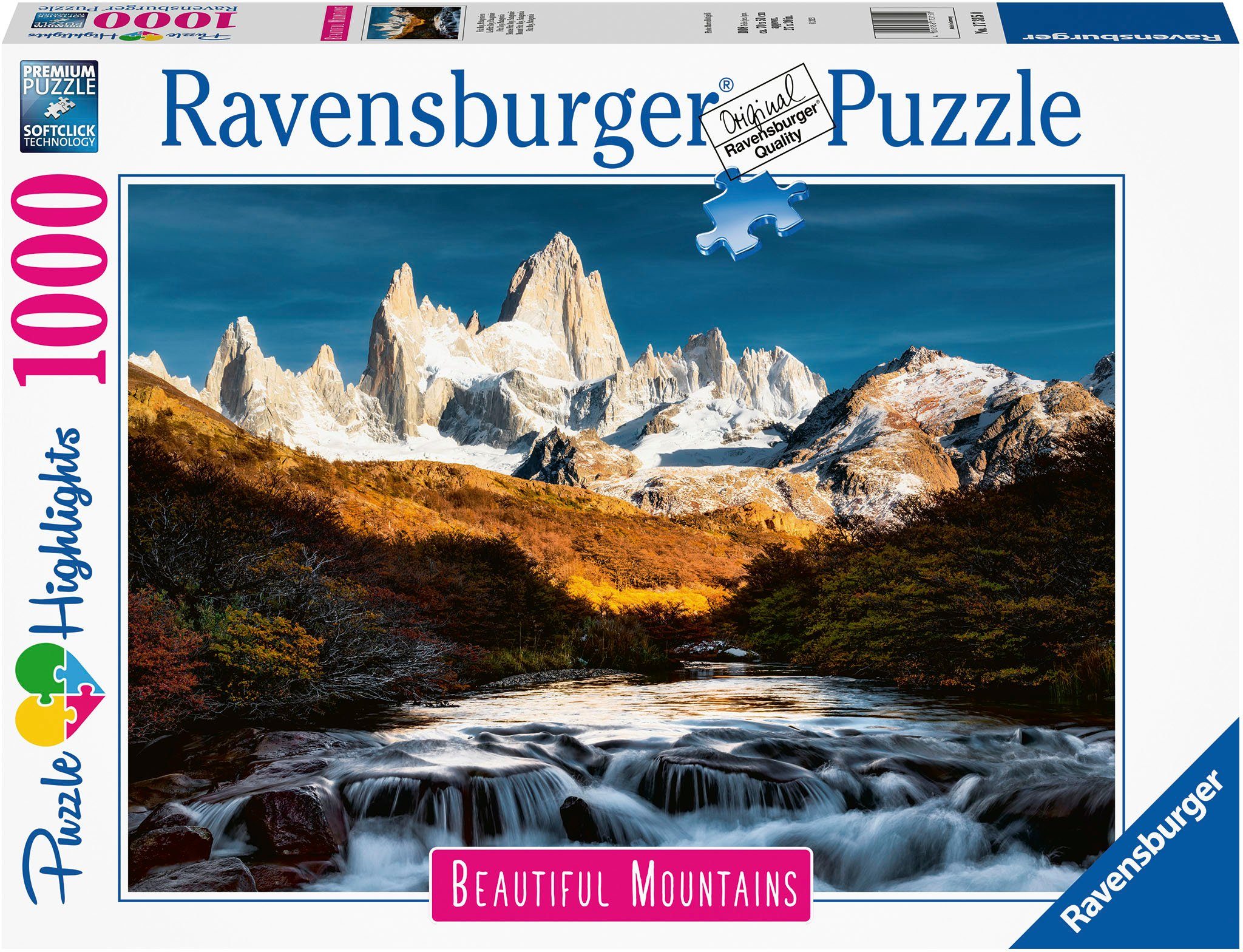 Ravensburger Puzzle Fitz Roy, Patagonien, 1000 Puzzleteile, Made in Germany; FSC®- schützt Wald - weltweit