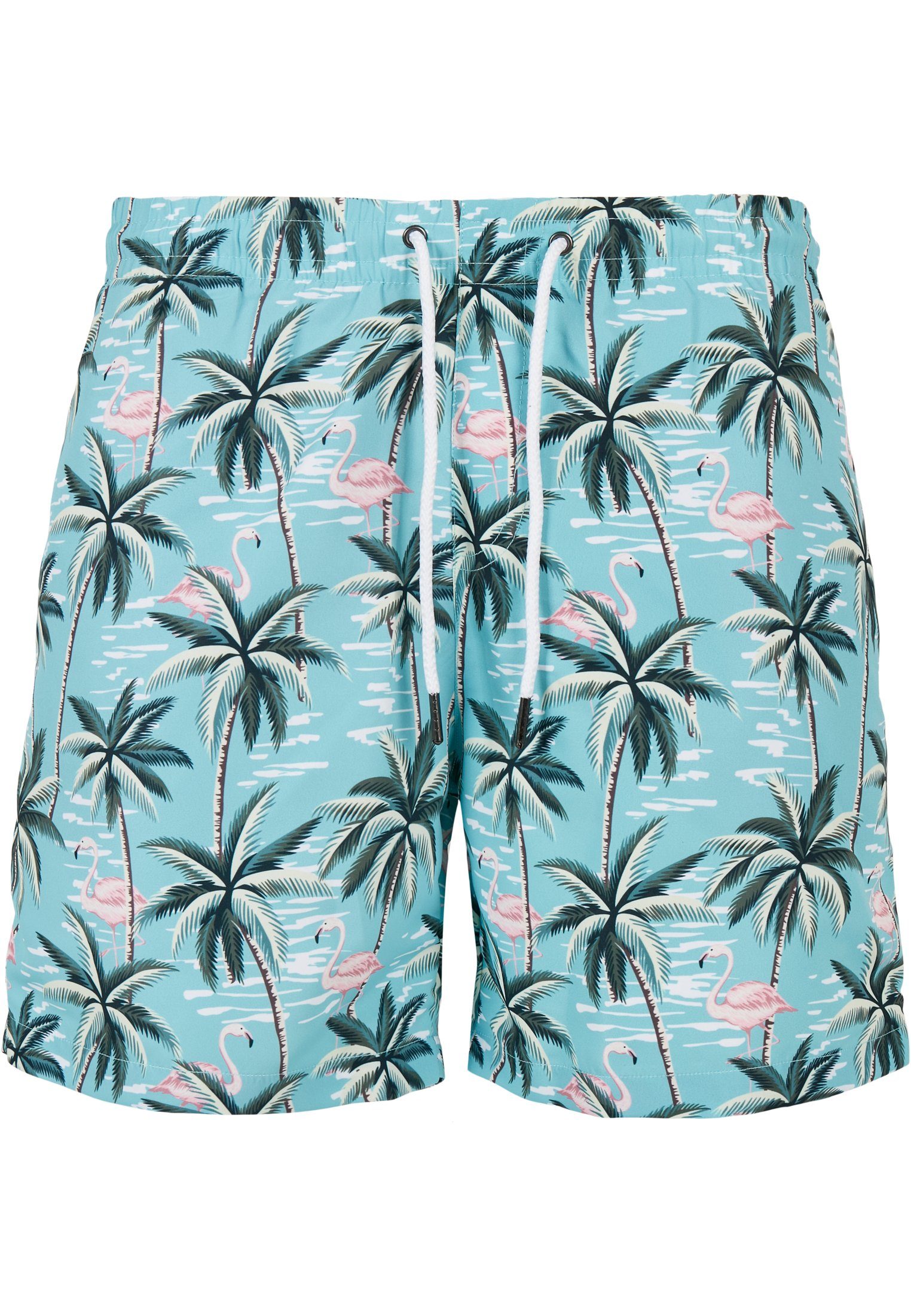 URBAN CLASSICS Badeshorts Herren Pattern Swim Shorts tropical bird aop