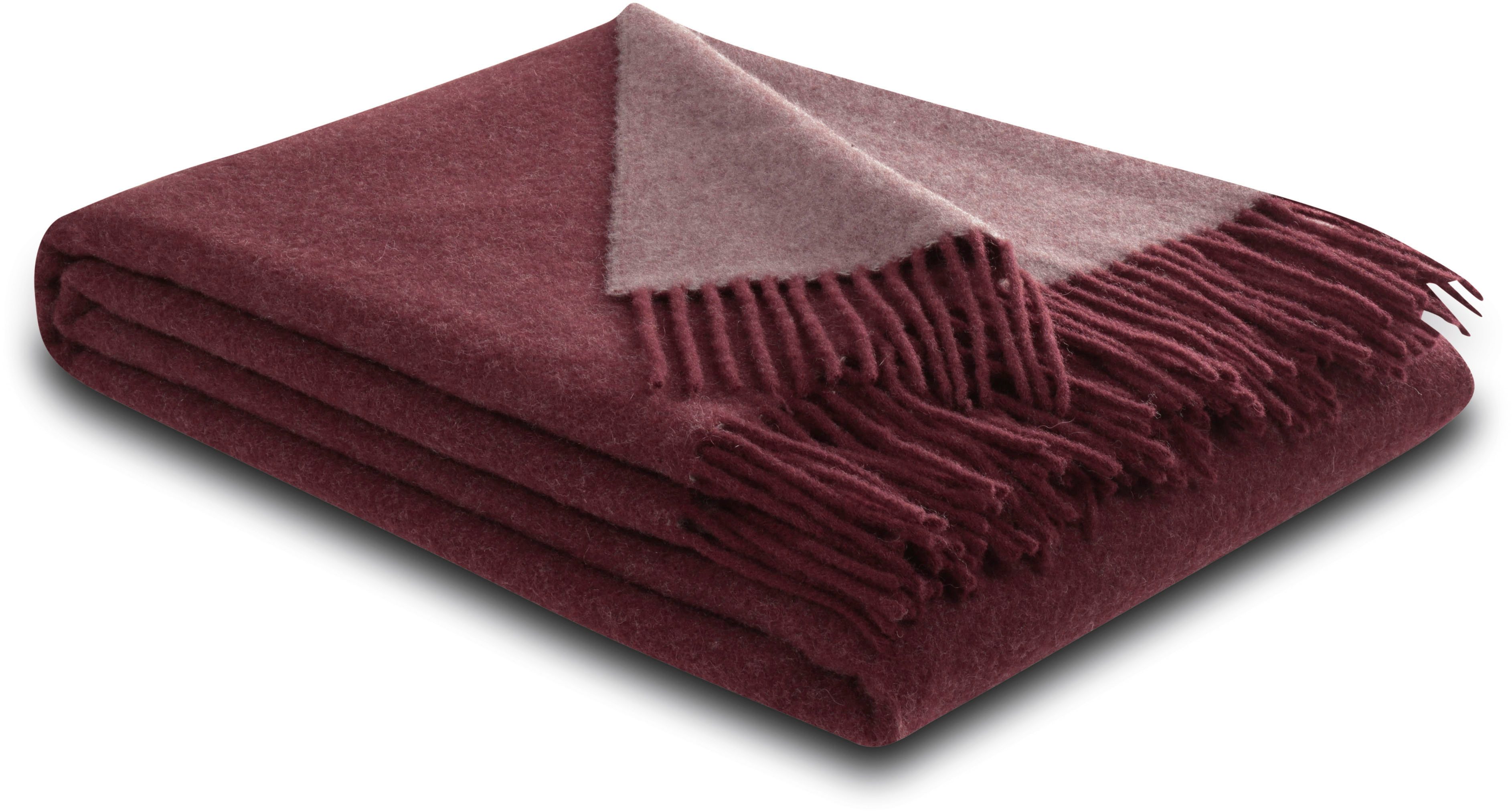 Wohndecke Soft Impression im Doubleface-Look, Biederlack, Wolle-Kaschmir-Mi günstig online kaufen