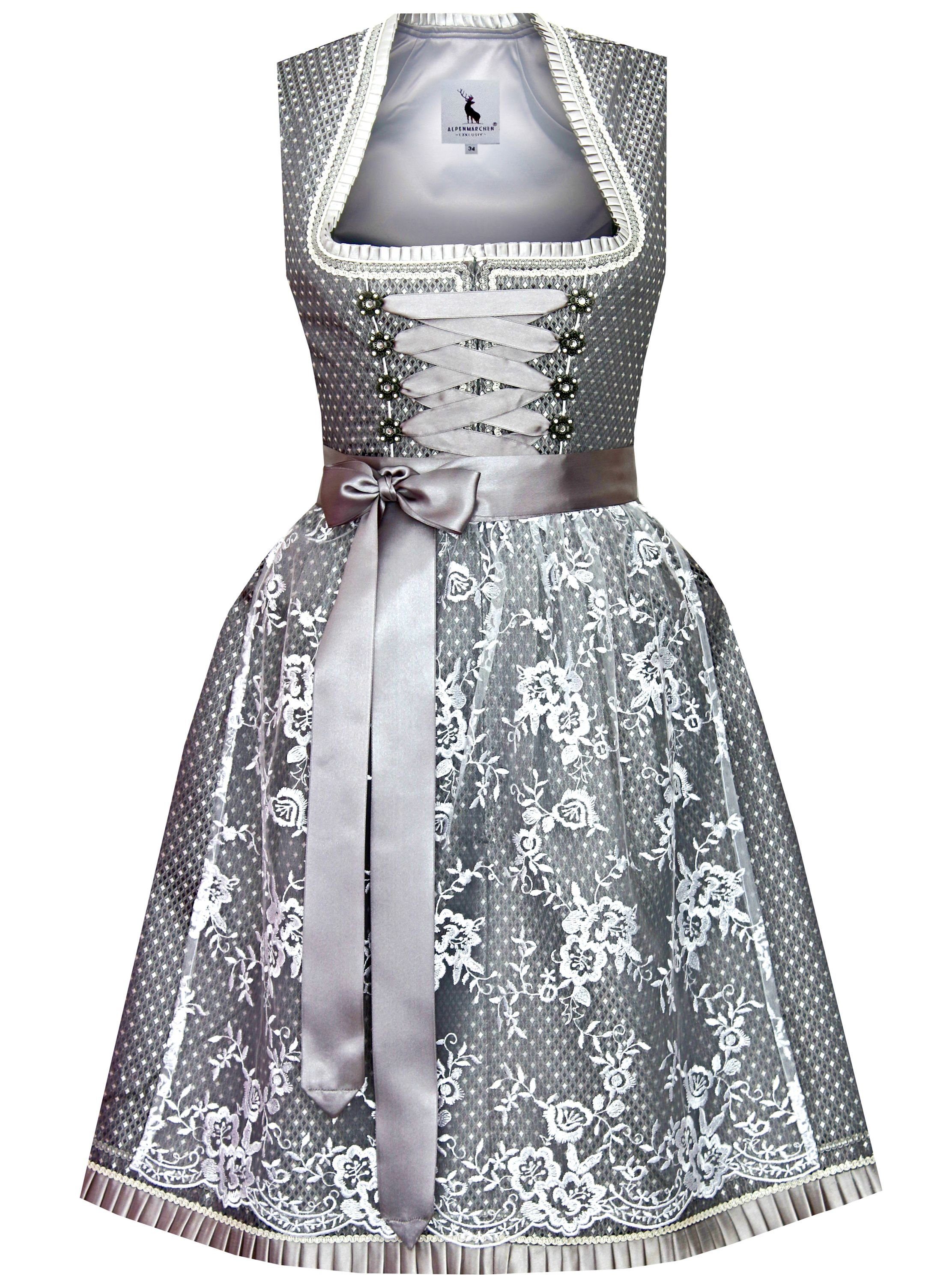 Dirndl Alpenmärchen Midi Dirndl aus Exklusiver Kollektion Gr.32-52 - ALM695