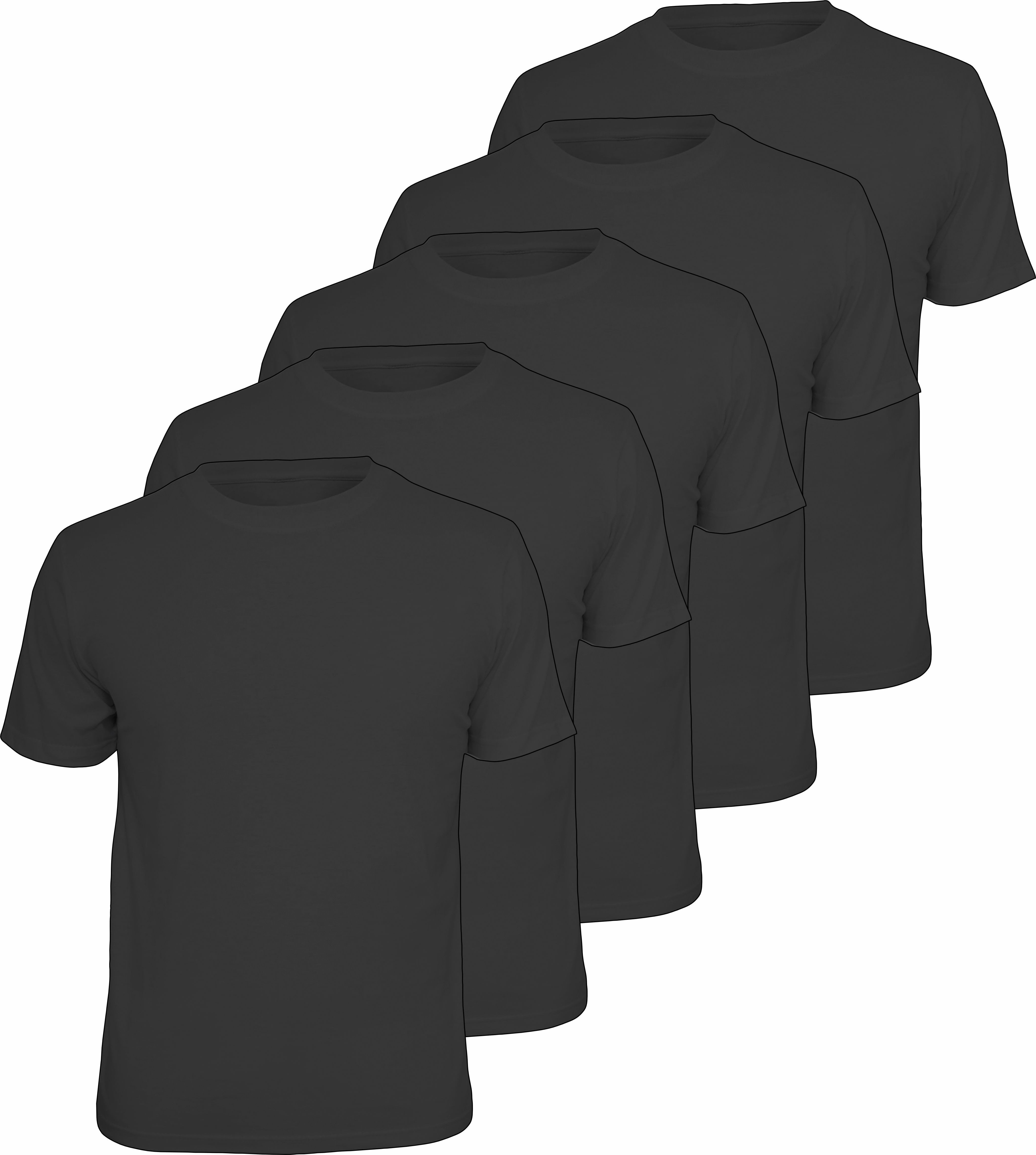LOBO NEGRO® T-Shirt Arbeits-Worker Shirts 5er Pack günstig online kaufen