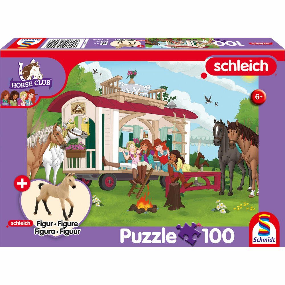 Schleich Puzzleteile, Add-on mit 100 Horse 100 Puzzle Teile, Hannoveraner Spiele Club Fohlen Schmidt
