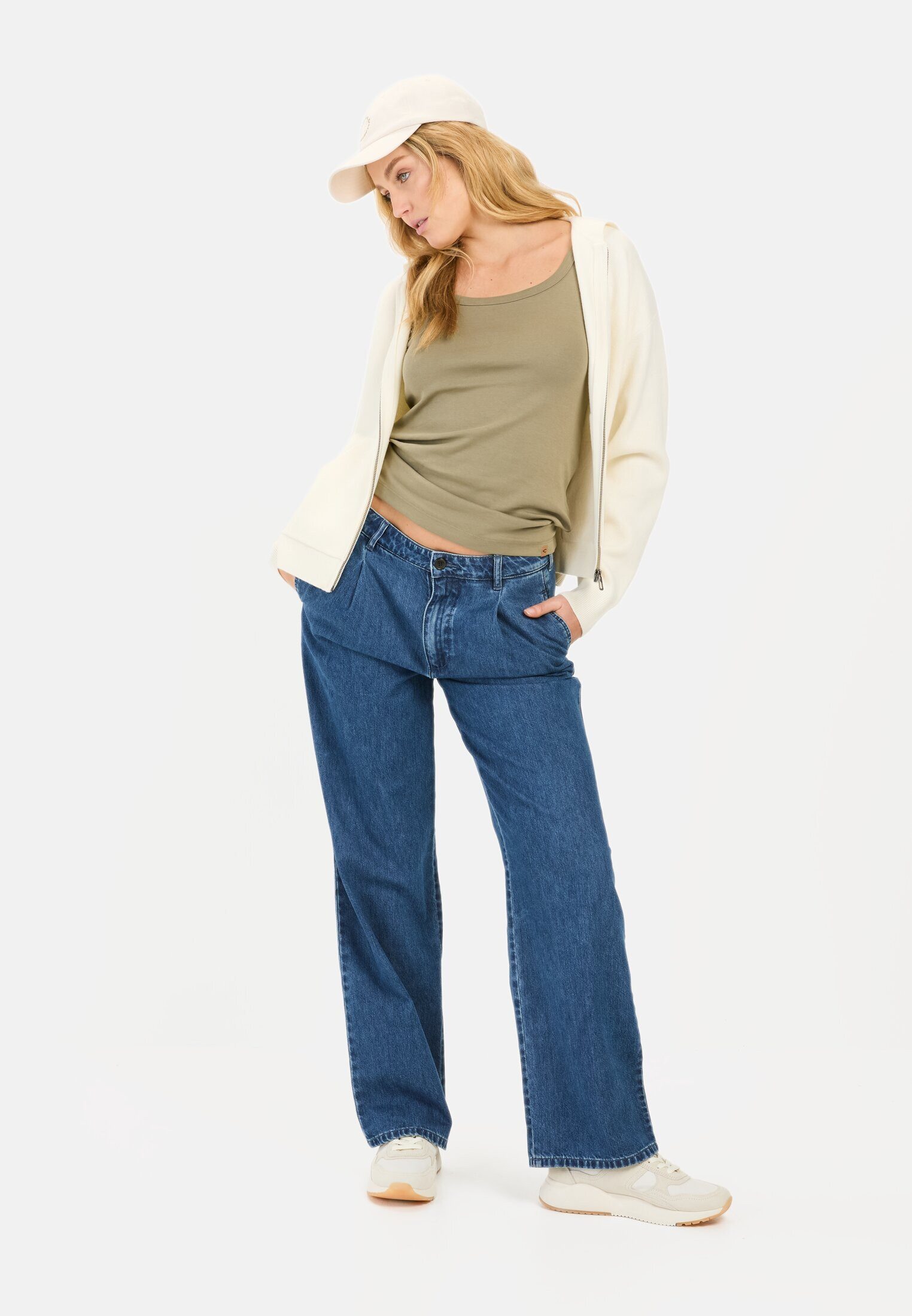 camel active Tanktop aus reiner Baumwolle ärmellos