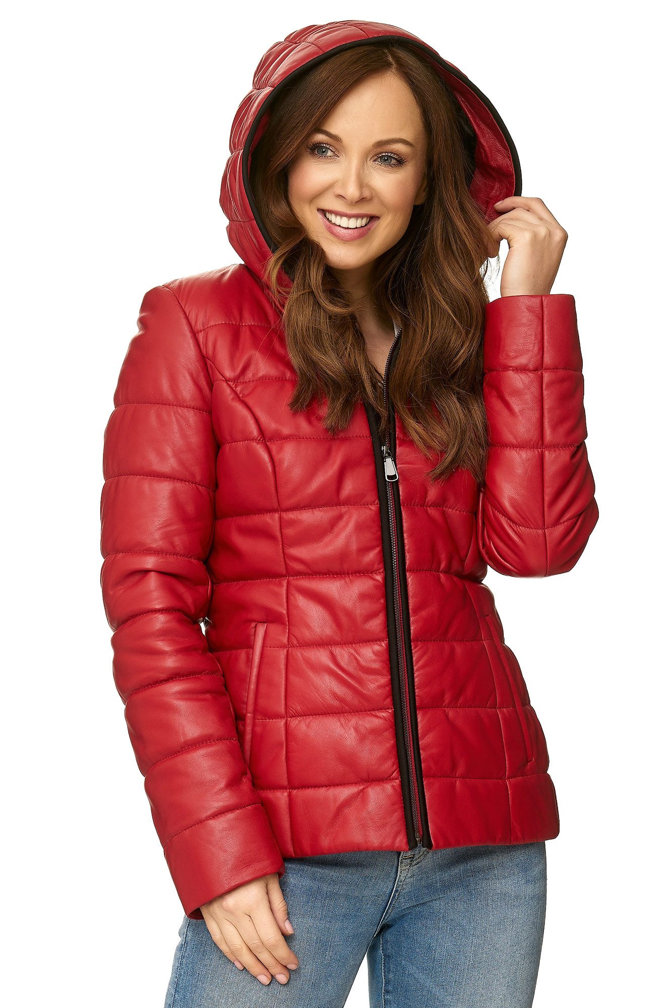 Mouflon Lederjacke Cyble •	Modischer Stepp-Look mit taillierter Passform
