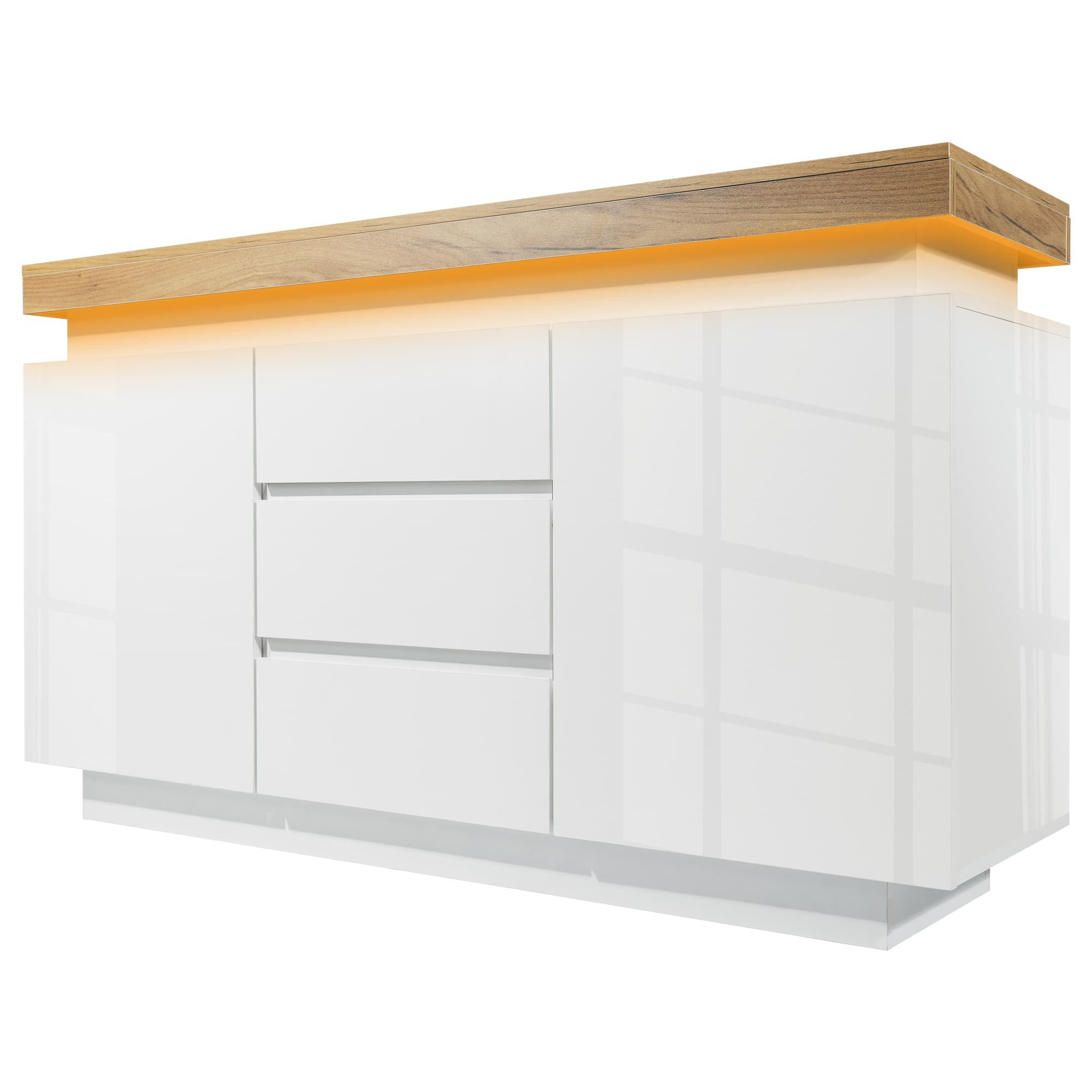 autolock Sideboard Hochglanz Kommode mit appgesteuerter günstig online kaufen