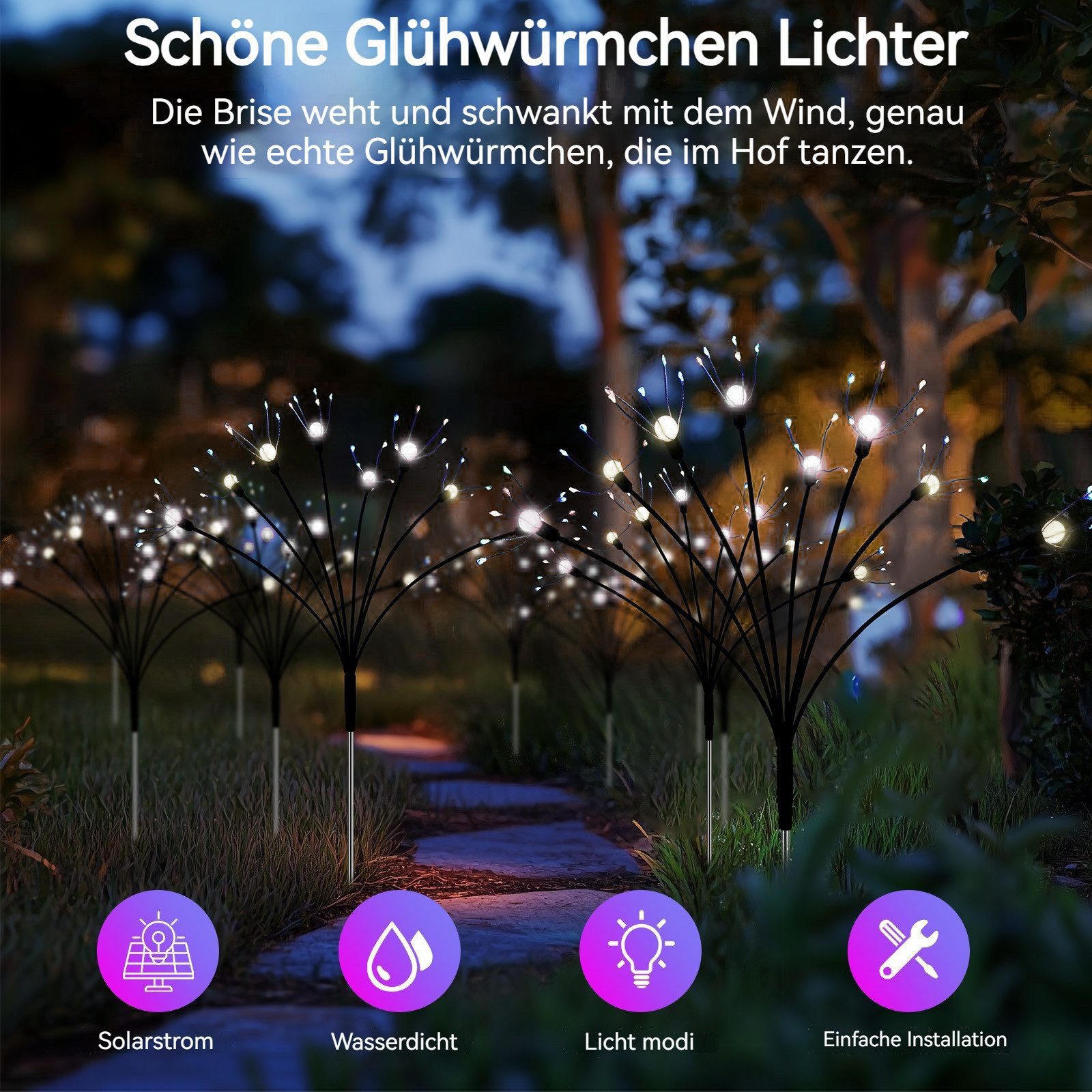 BlingBin LED Solarleuchte Gartendeko für Draußen günstig online kaufen