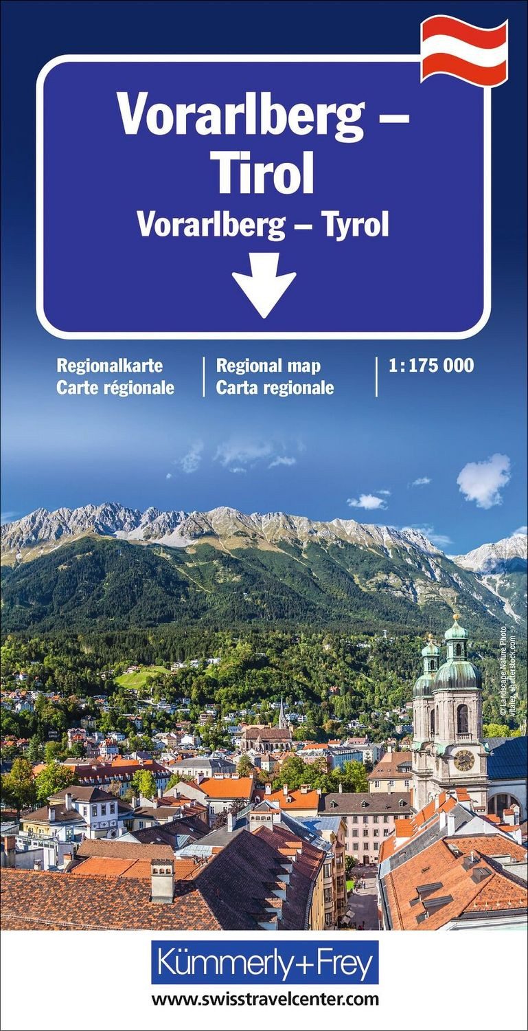Kümmerly+Frey Regional-Strassenkarte Vorarlberg, Tirol 1:175.000 / diverse