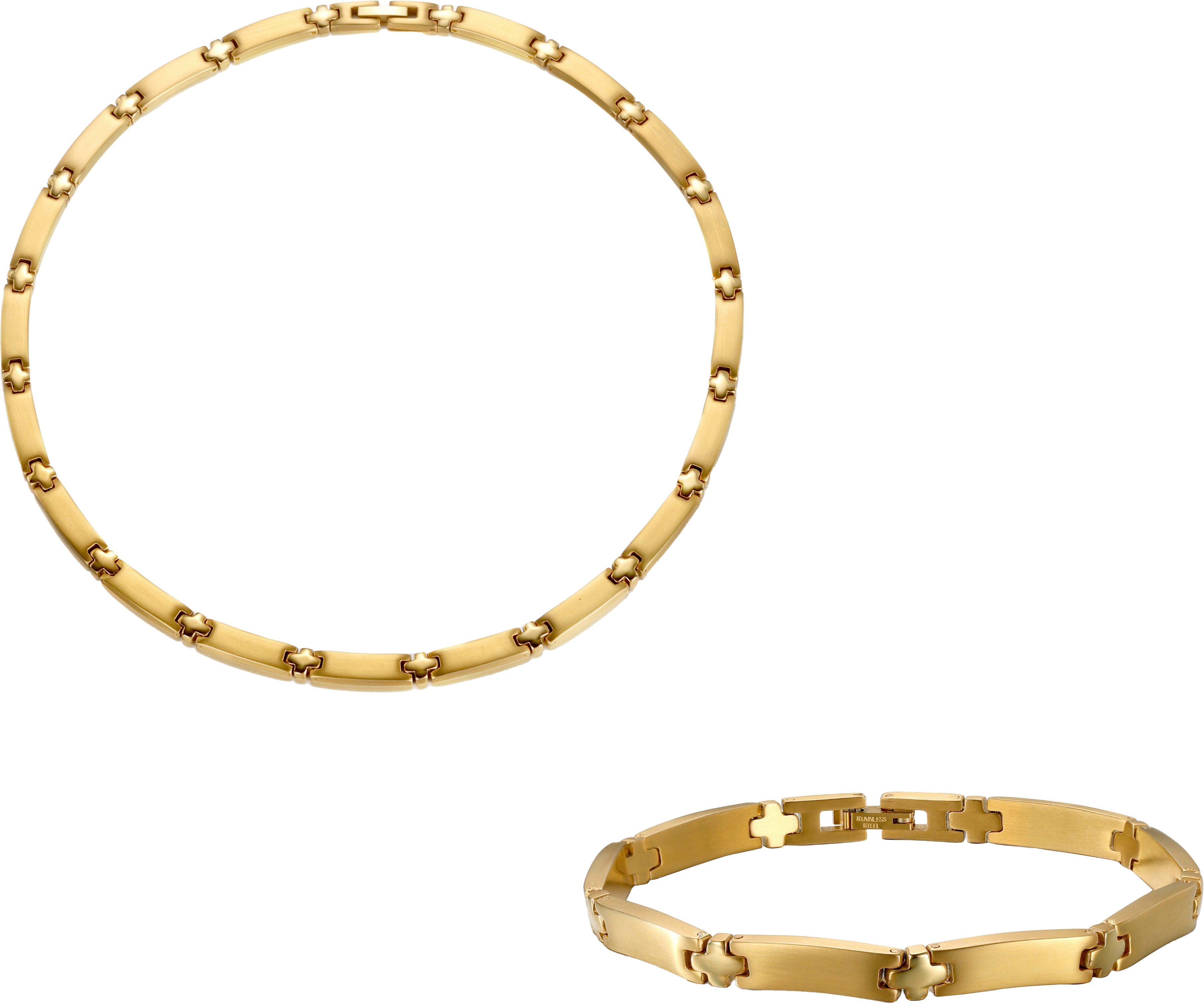 Firetti Schmuckset Mulitpack Schmuck Geschenk Edelstahl Halskette Armband (Set, 2-tlg)