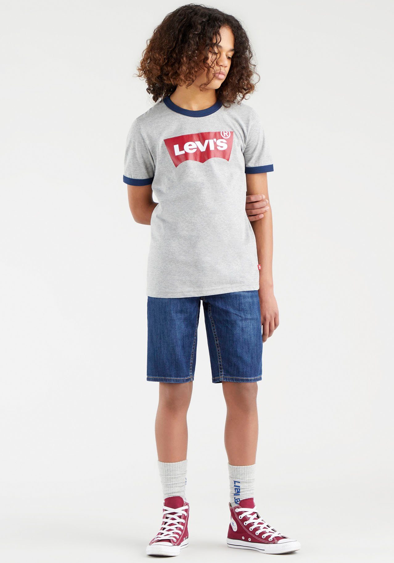 T-Shirt grey-melange for TEE BATWING Levi's® RINGER BOYS Kids