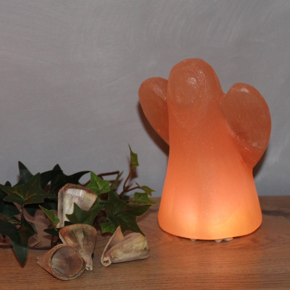 HIMALAYA SALT DREAMS Salzkristall-Tischlampe wechselbar, Salzkristall Unikat, aus LED Stein Handgefertigt Warmweiß, Fussball, ein - ca.13 cm H: jeder