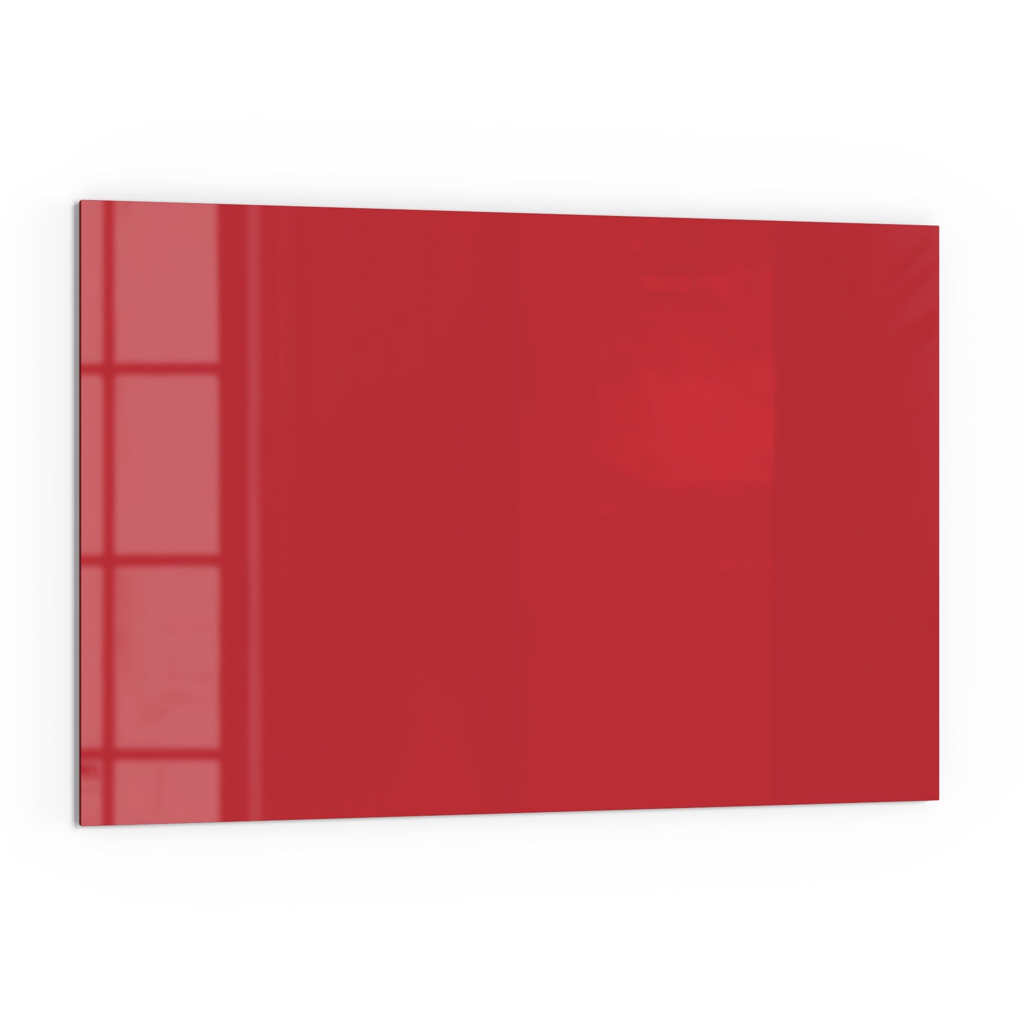 DEQORI Küchenrückwand 'Unifarben - Rot', Glas Spritzschutz Badrückwand Herdblende