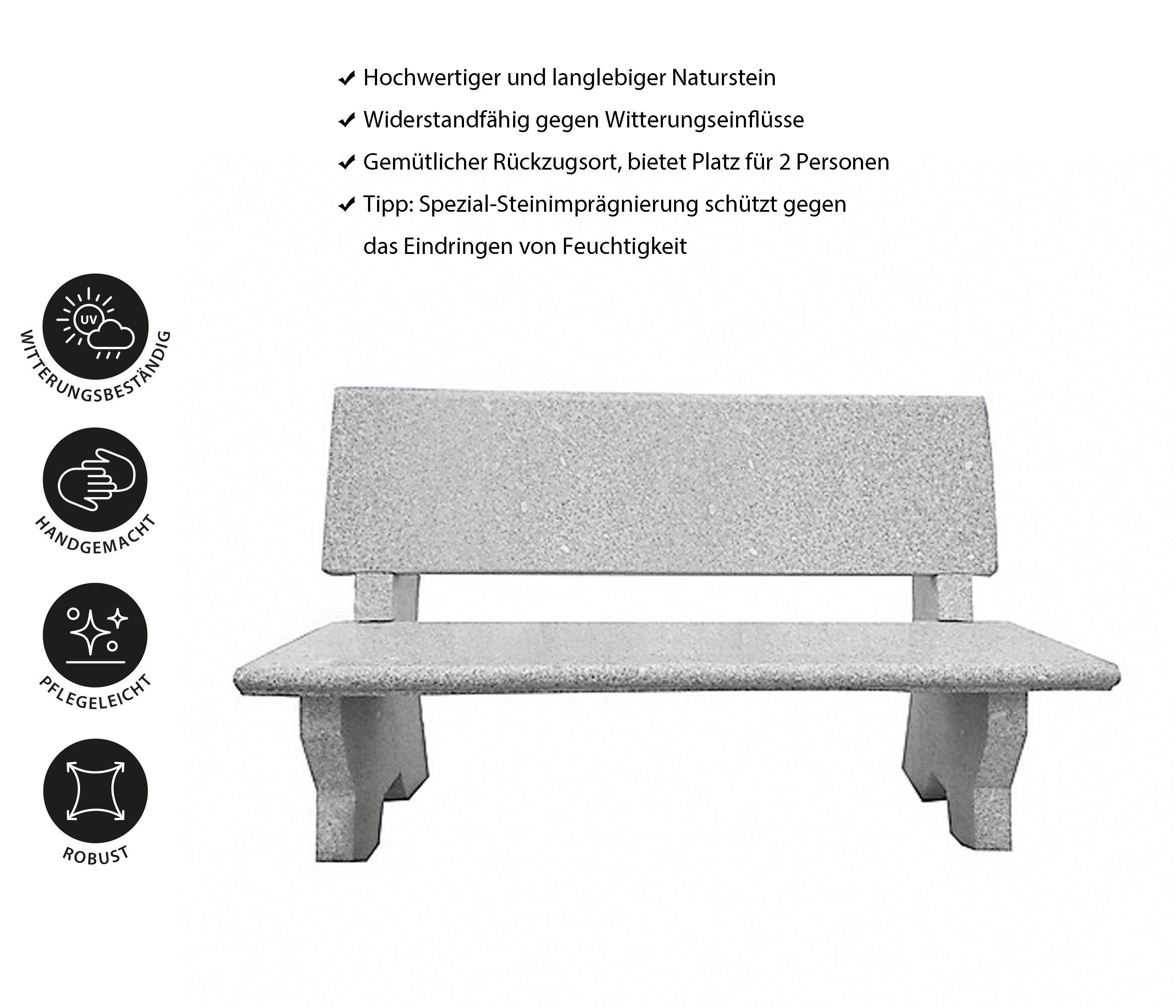 Dehner Gartenbank 2-Sitzer, 120 x 50 günstig online kaufen