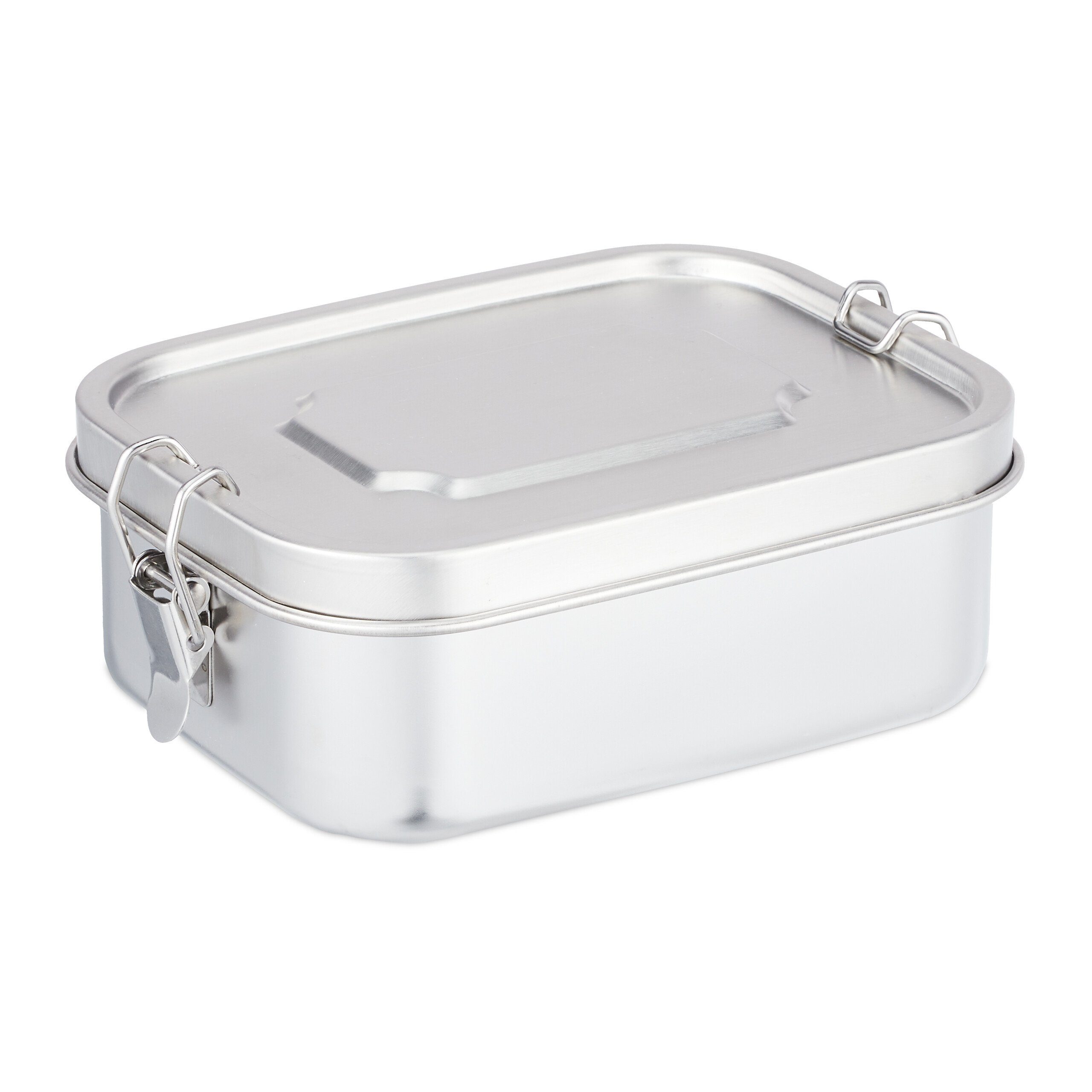 relaxdays Lunchbox Brotdose aus Edelstahl, Edelstahl, (1-tlg)