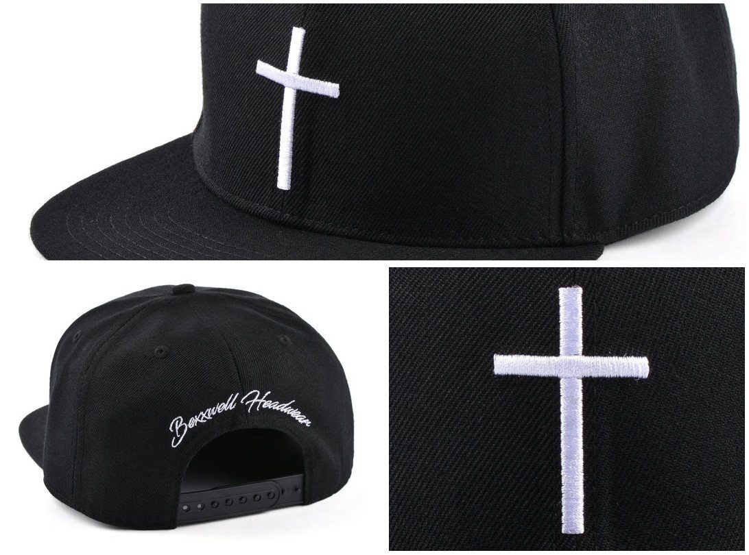 Bexxwell Snapback Cap 2er-Set Partnerlook für Klein und Groß mit Kreuz-Stickerei – Bild 3 von 3