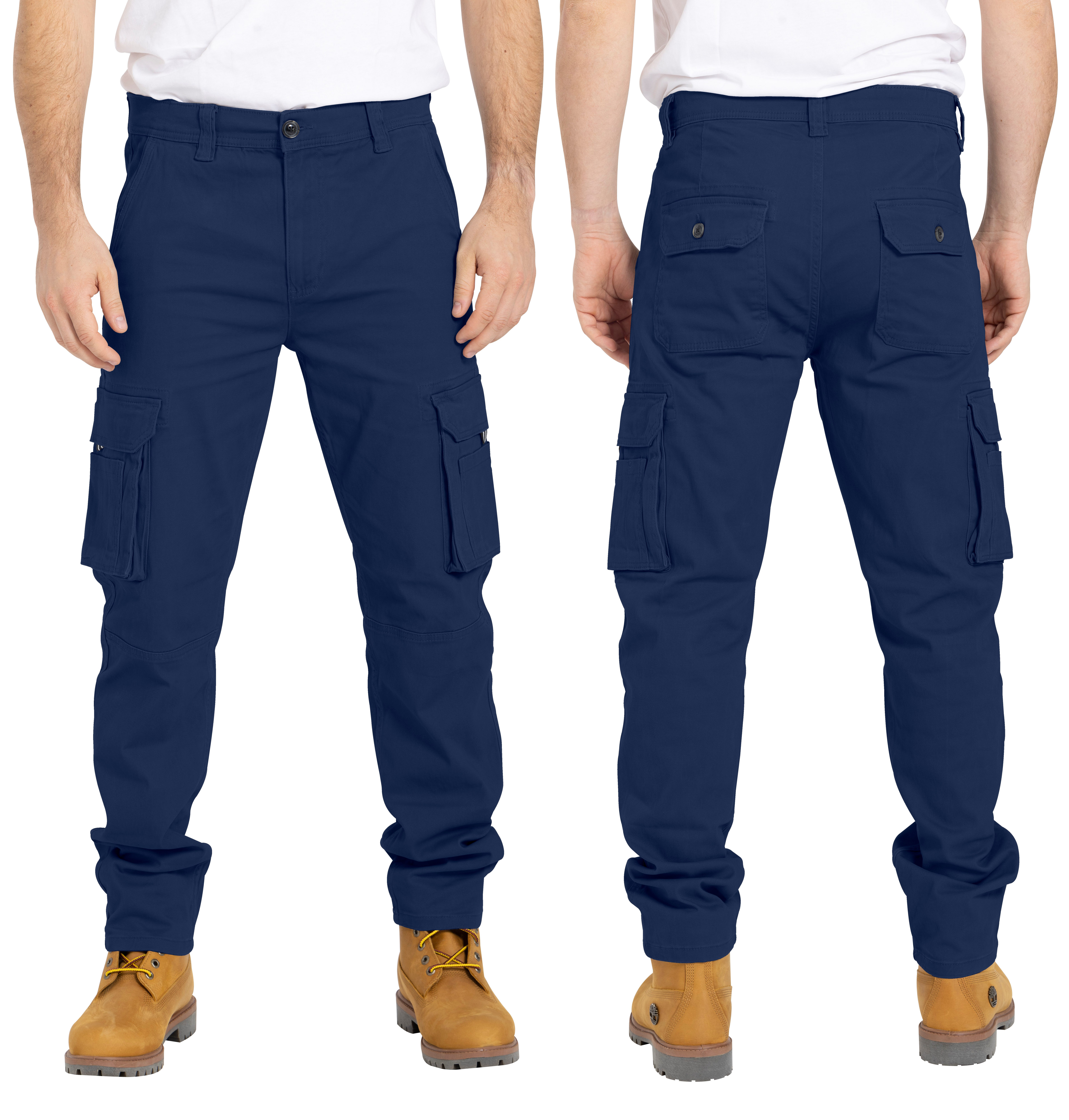 BlauerHafen Cargohose Herren Cargo Hose Arbeitshose Schwerlast Tactical mit 12 Taschen Chino