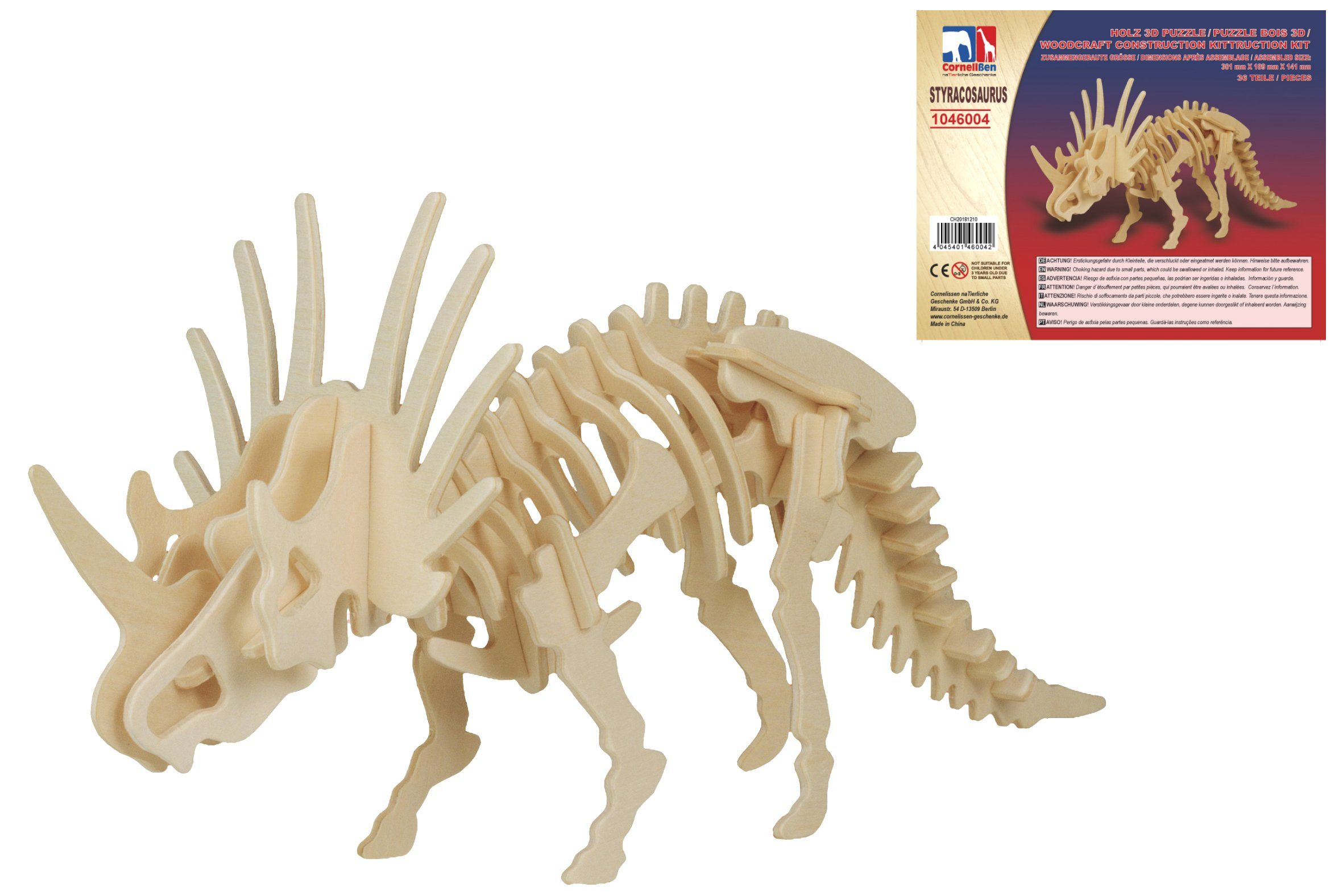 Cornelißen 3D пазли Holz 3D Пазли - Styracosaurus, Пазлиteile