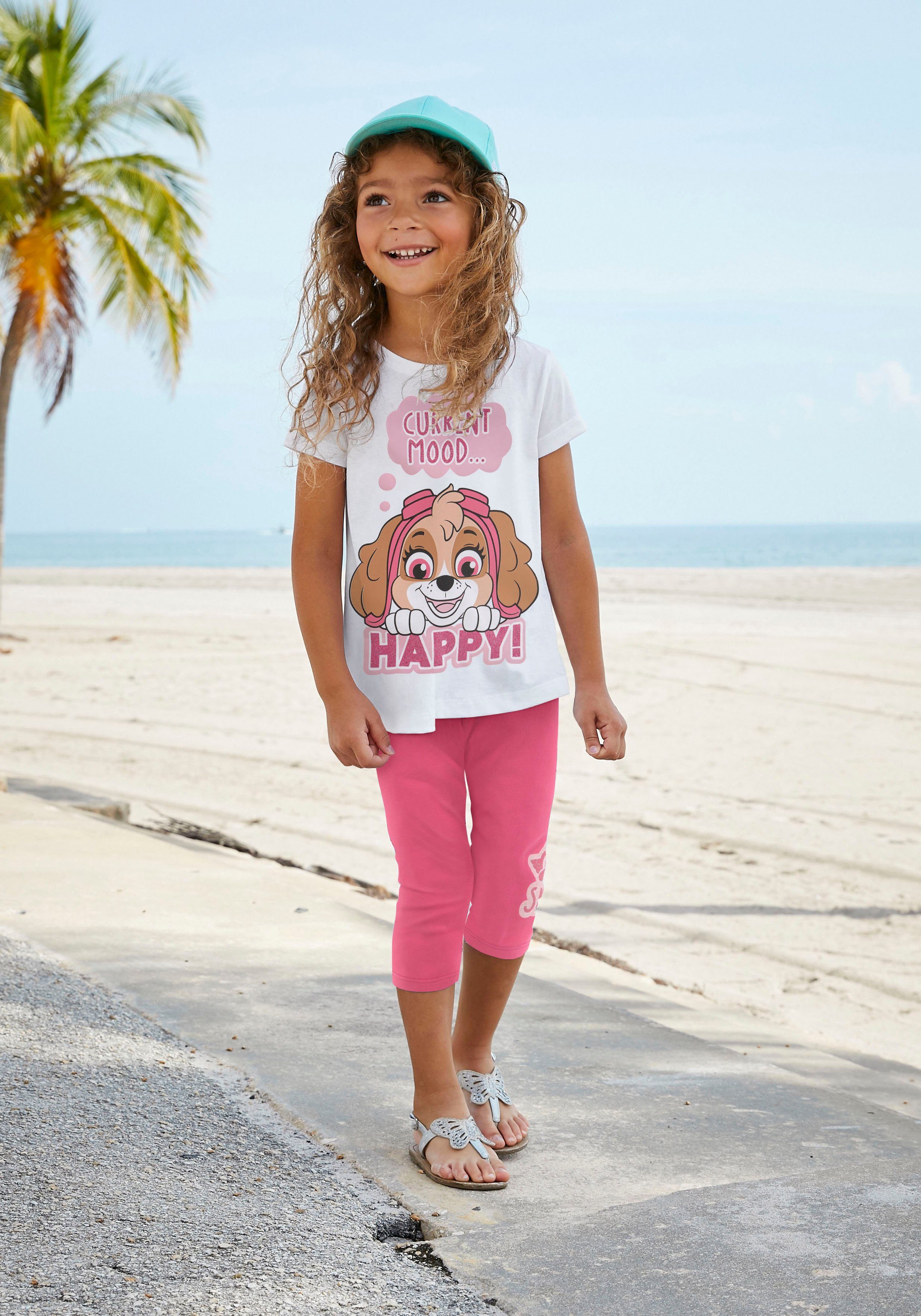 PAW PATROL Shirt & Leggings Glitzerdruck mit 2-tlg) (Set