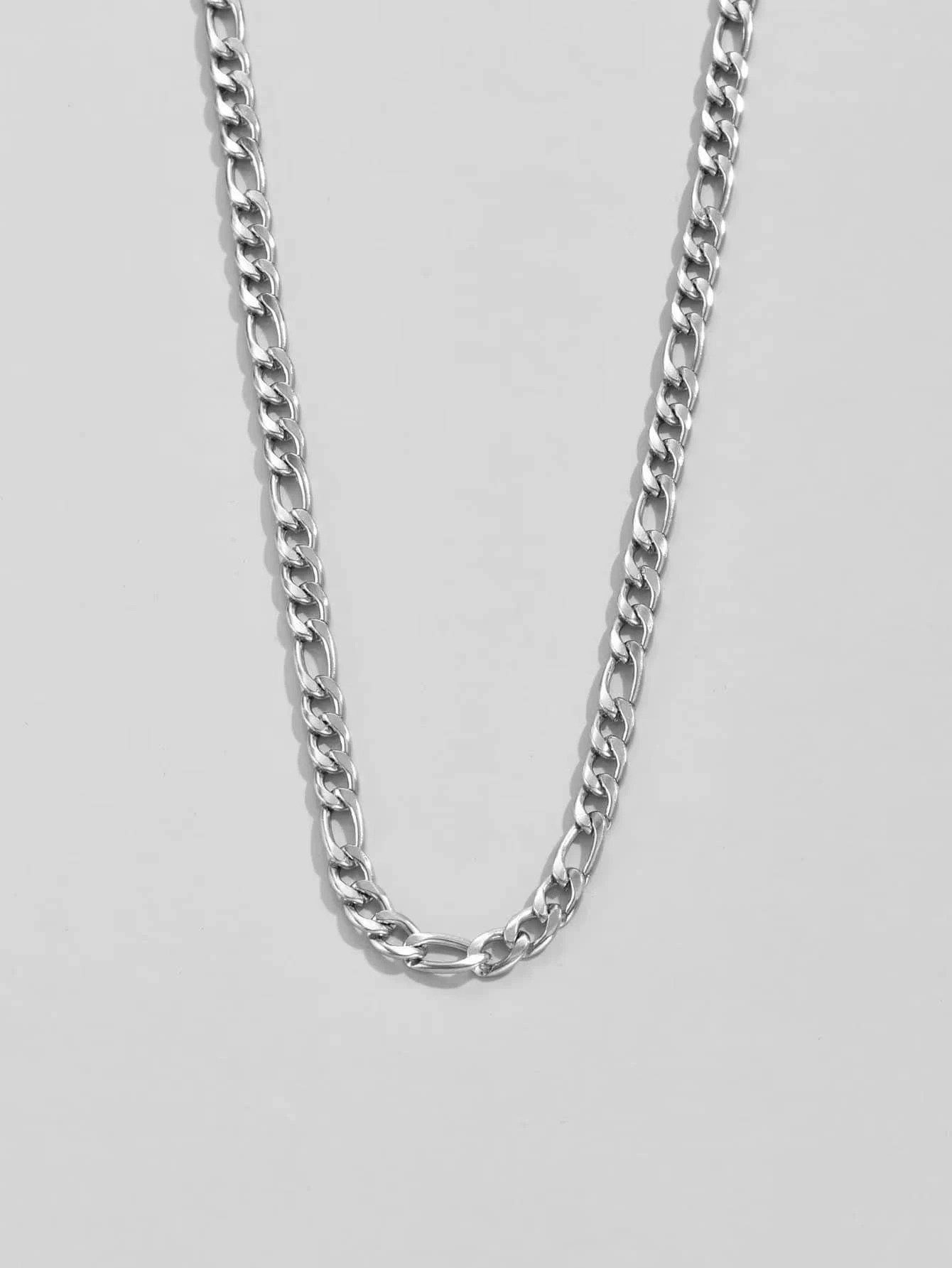 GOLDKLEIN Edelstahlkette Herren Edelstahl Silber Mode Schmuck Figaro, Angebot - inkl. Schmuckbox