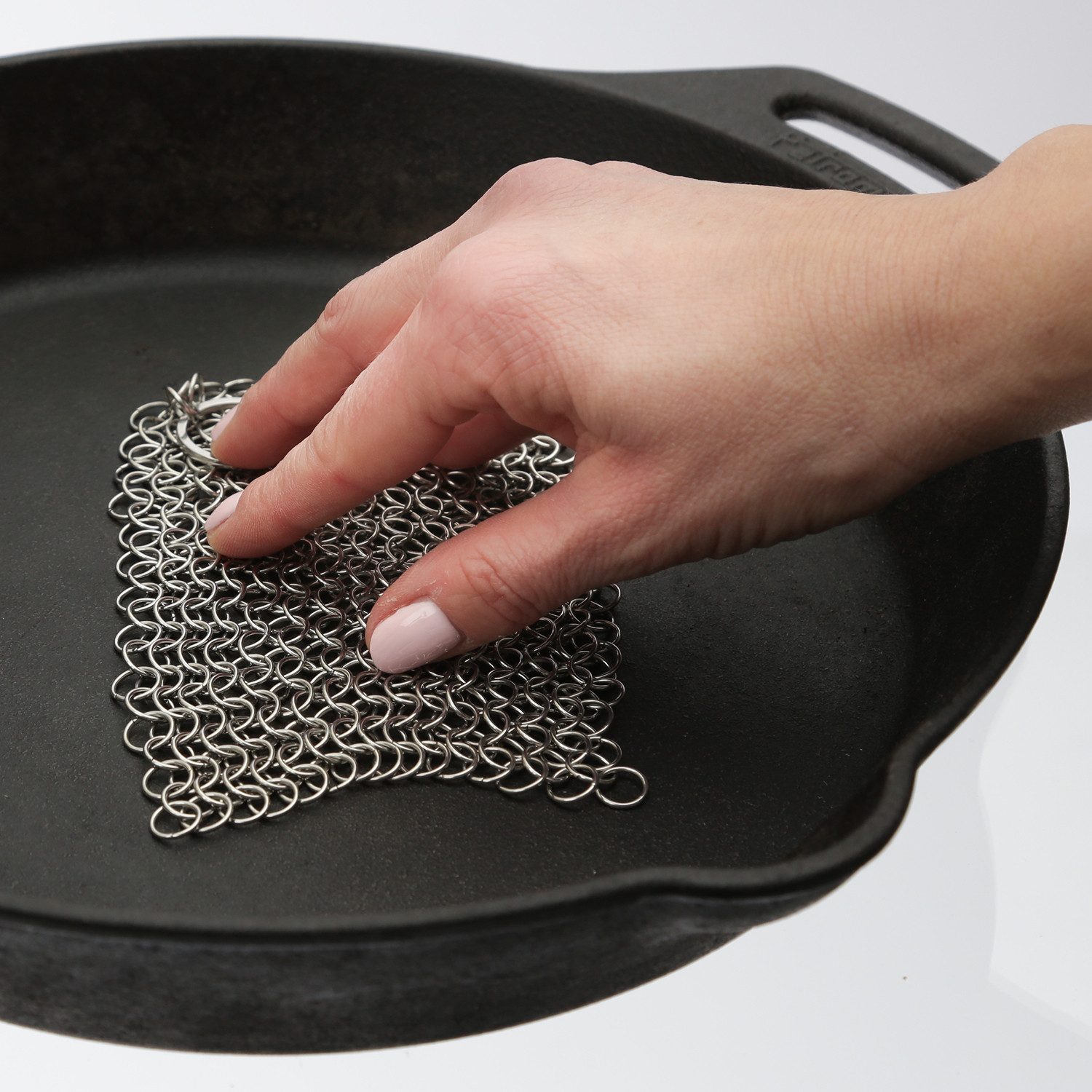 YOUCAMP Grillbürste Ringreiniger Gusseisen Feuertöpfe Netzreiniger Edelstahl 12,5x12,5cm