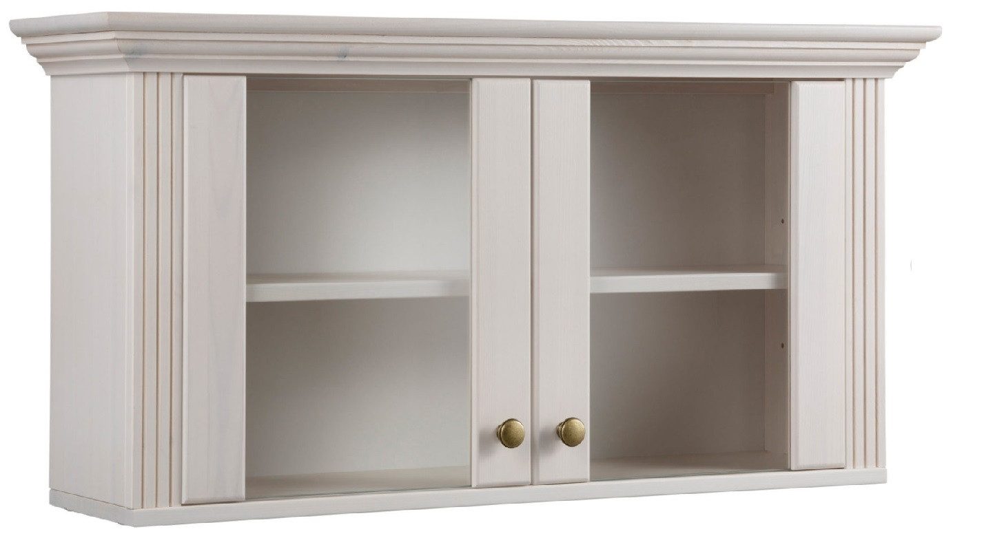 Clever-Moebel Hängevitrine Hängevitrine aus Kiefernholz im Landhausstil Breite: 88cm, Tiefe: 22cm, Höhe: 45cm