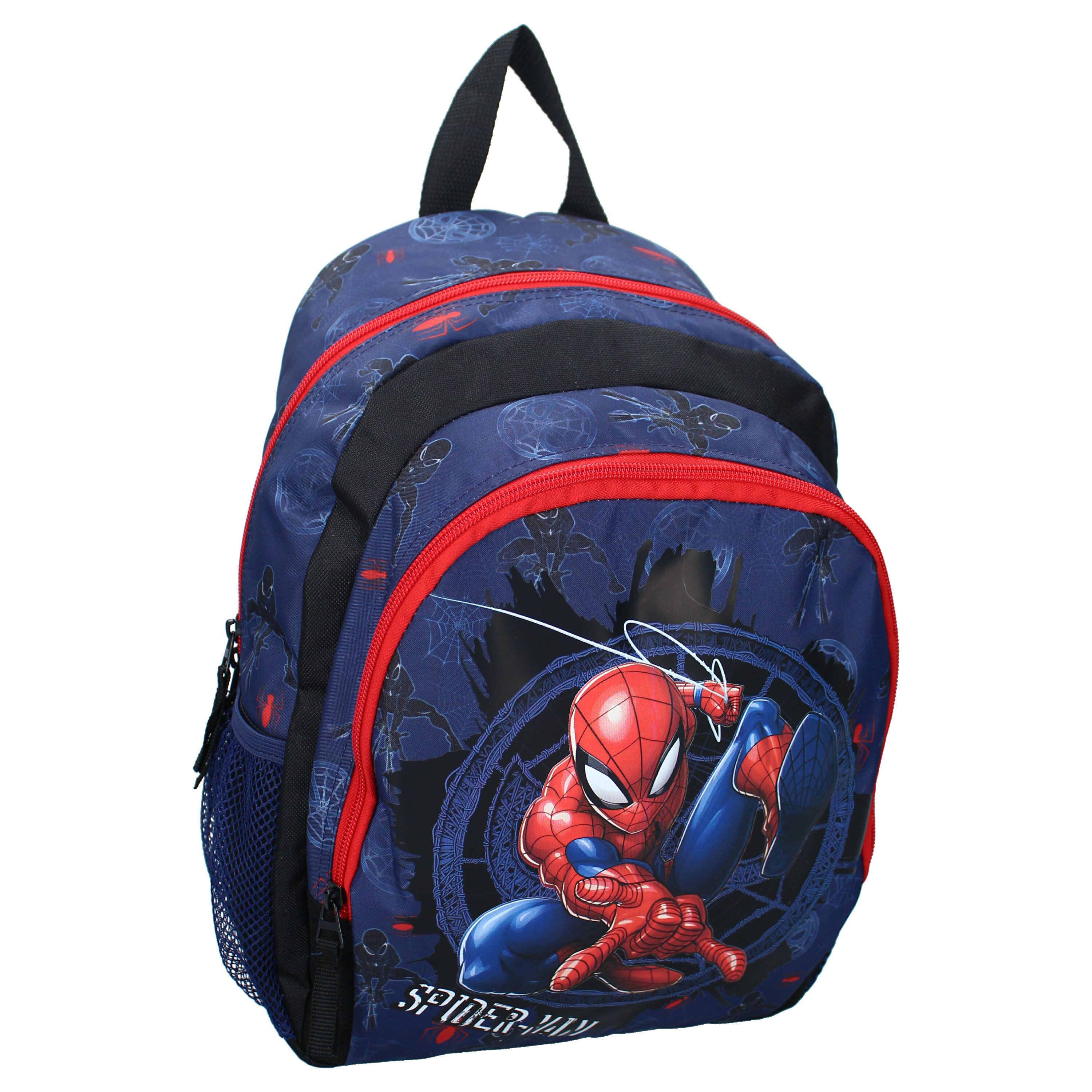 Spiderman Kinderrucksack Rucksack mit 4 Fächern und verstellbaren Gurten für Kinder